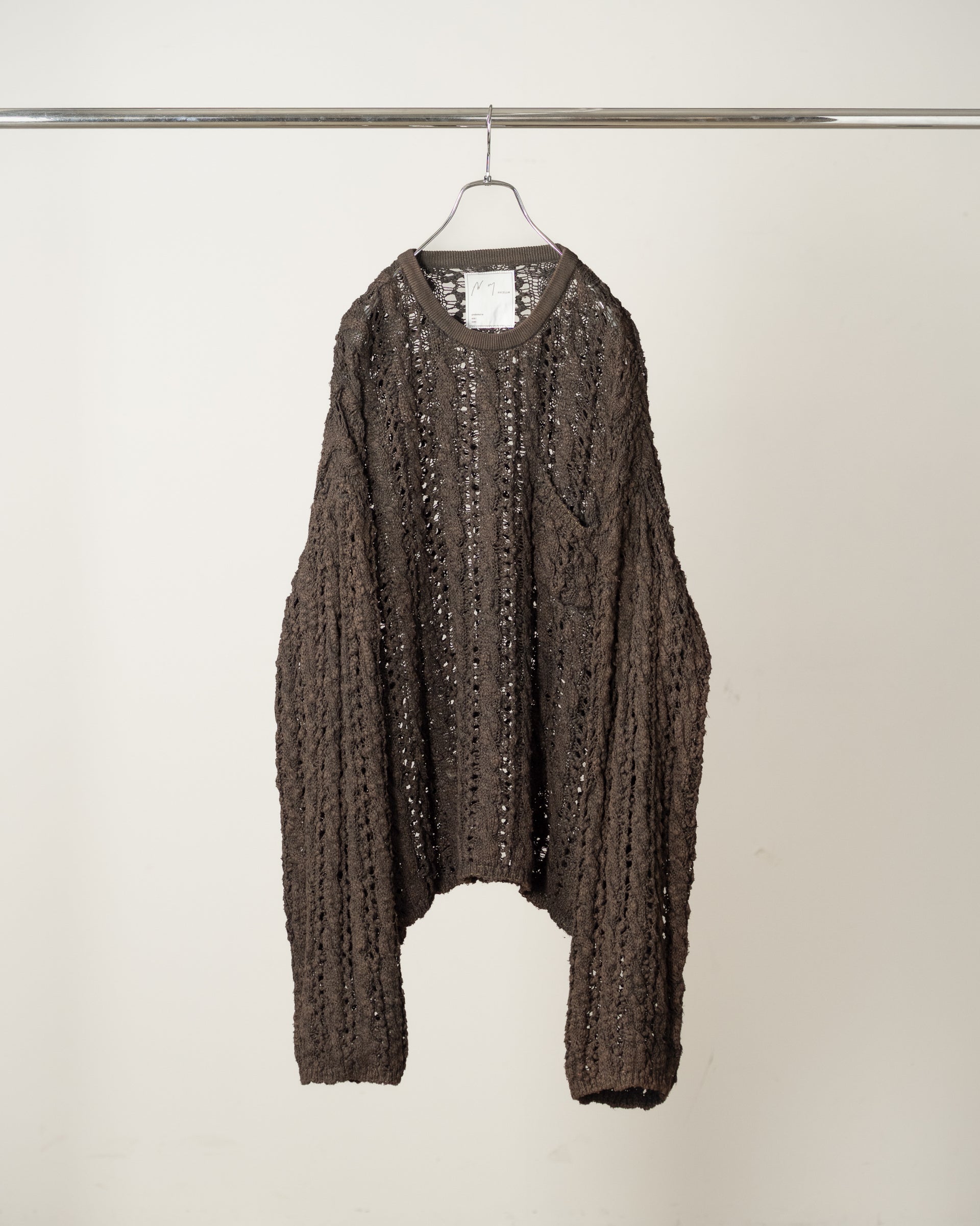 【ANCELLM】MESH KNIT - BLACK