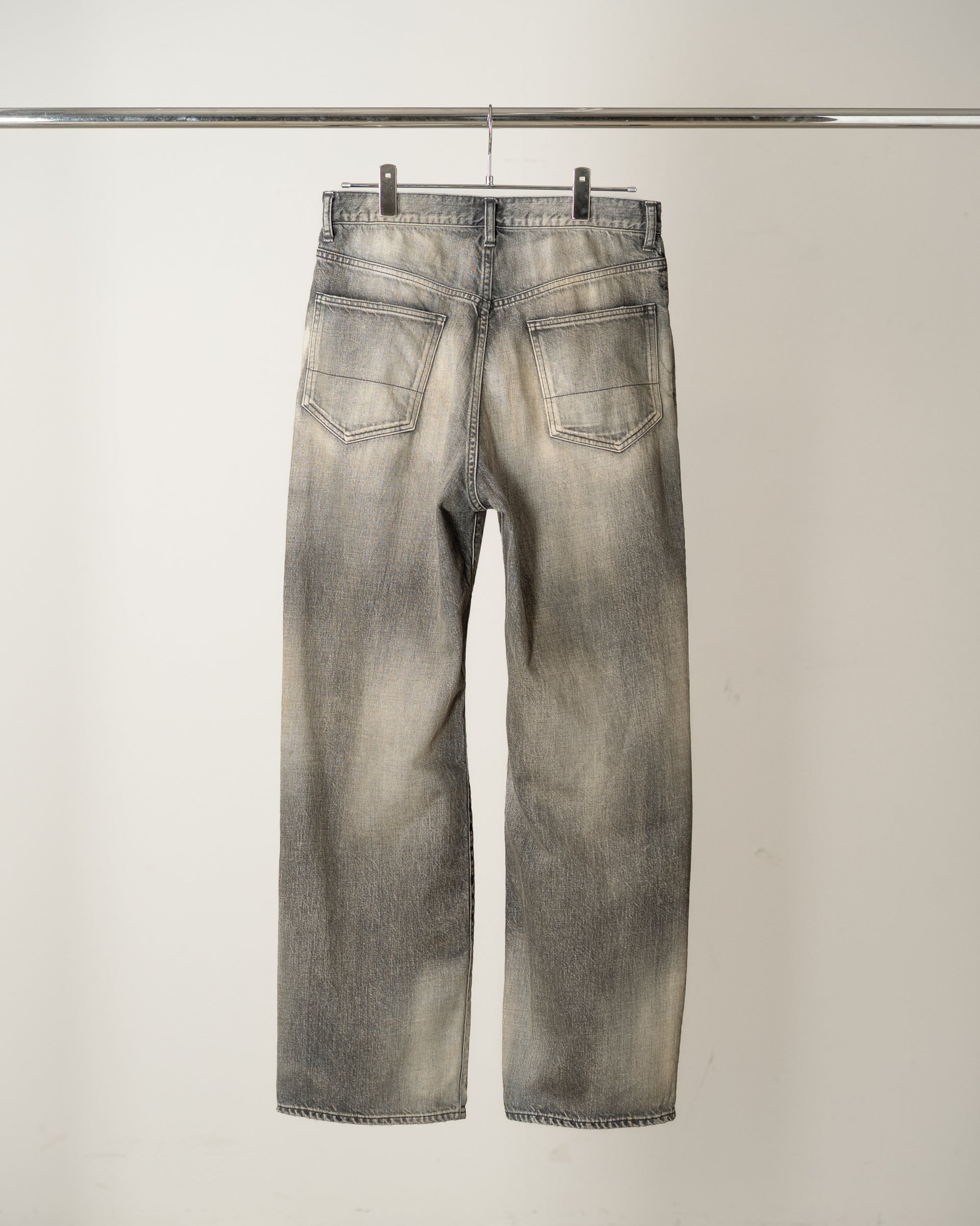 【ANCELLM】#08 MIDDLE STRAIGHT 5P DENIM PANTS - BLACK