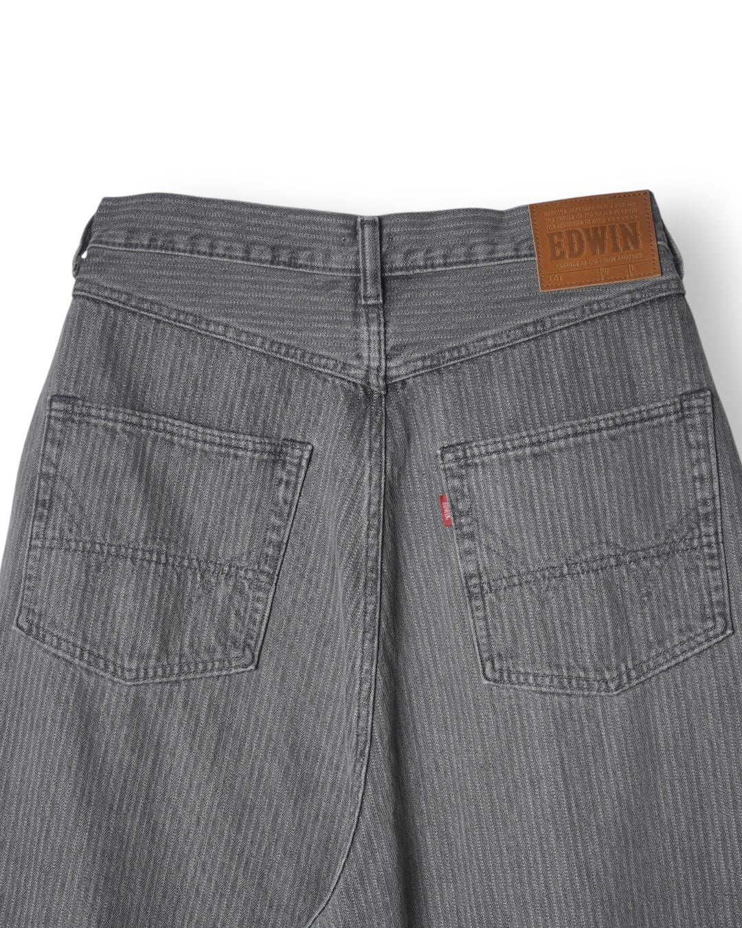 REFOMED】FRESH MAN DENIM WIDE PANTS by EDWIN “STRIPE” - BLACK STRIPE