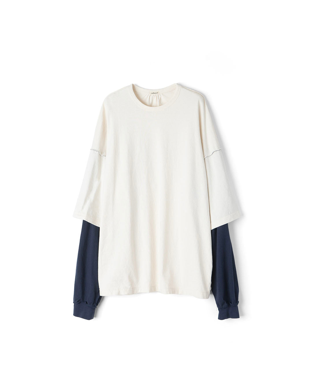 [REFOMED] REVERSIBLE L/S TEE - OFF×NAVY