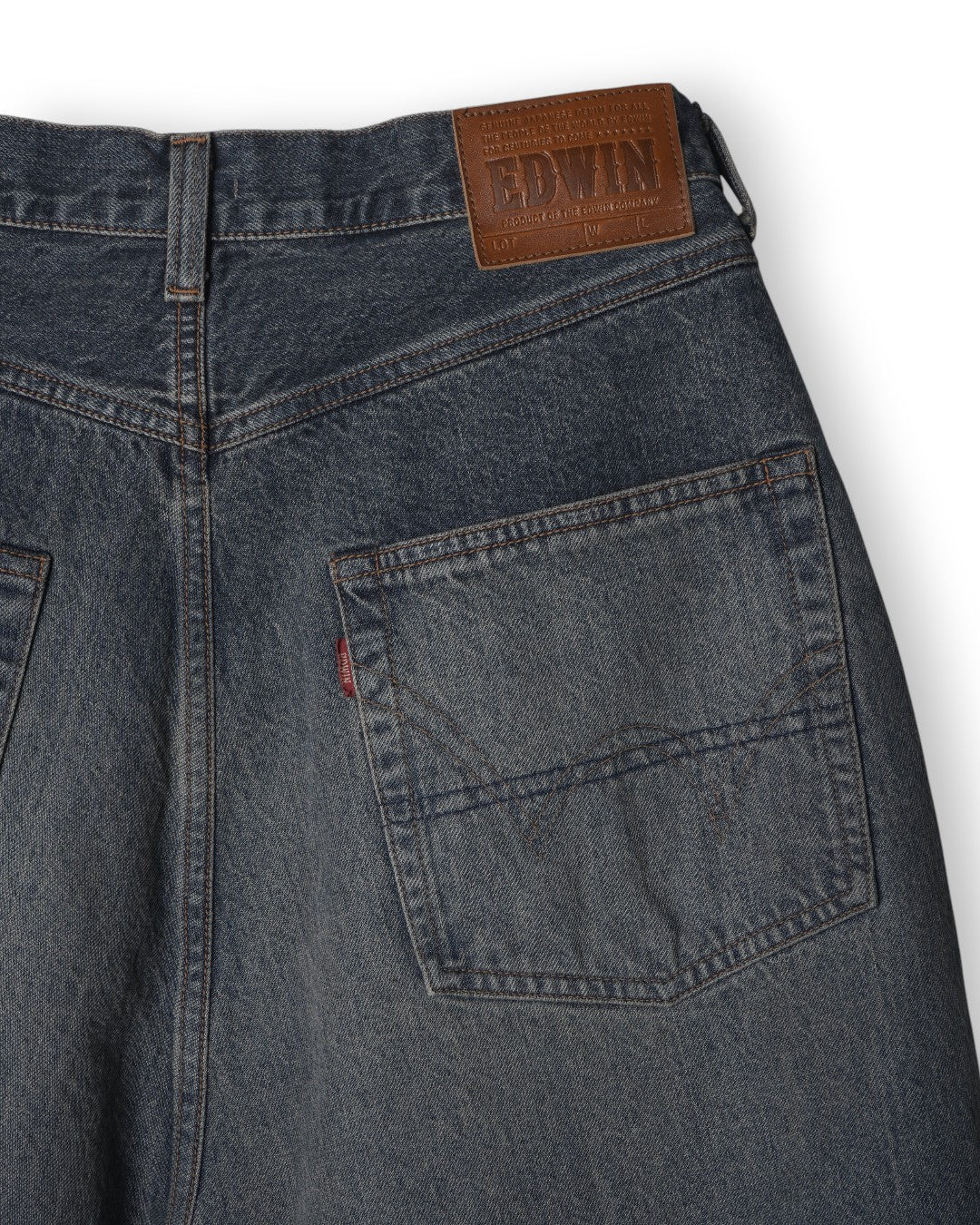 REFOMED】FRESH MAN DENIM WIDE PANTS by EDWIN “USED” - DEEP INDIGO