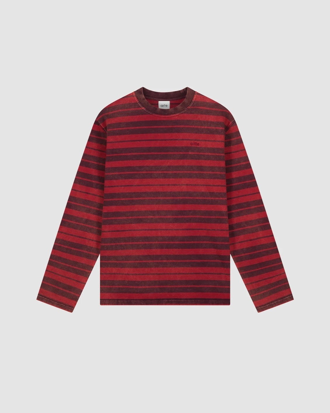 【ARTE ANTWERP】SUNFADE STRIPED LONGSLEEVE - RED