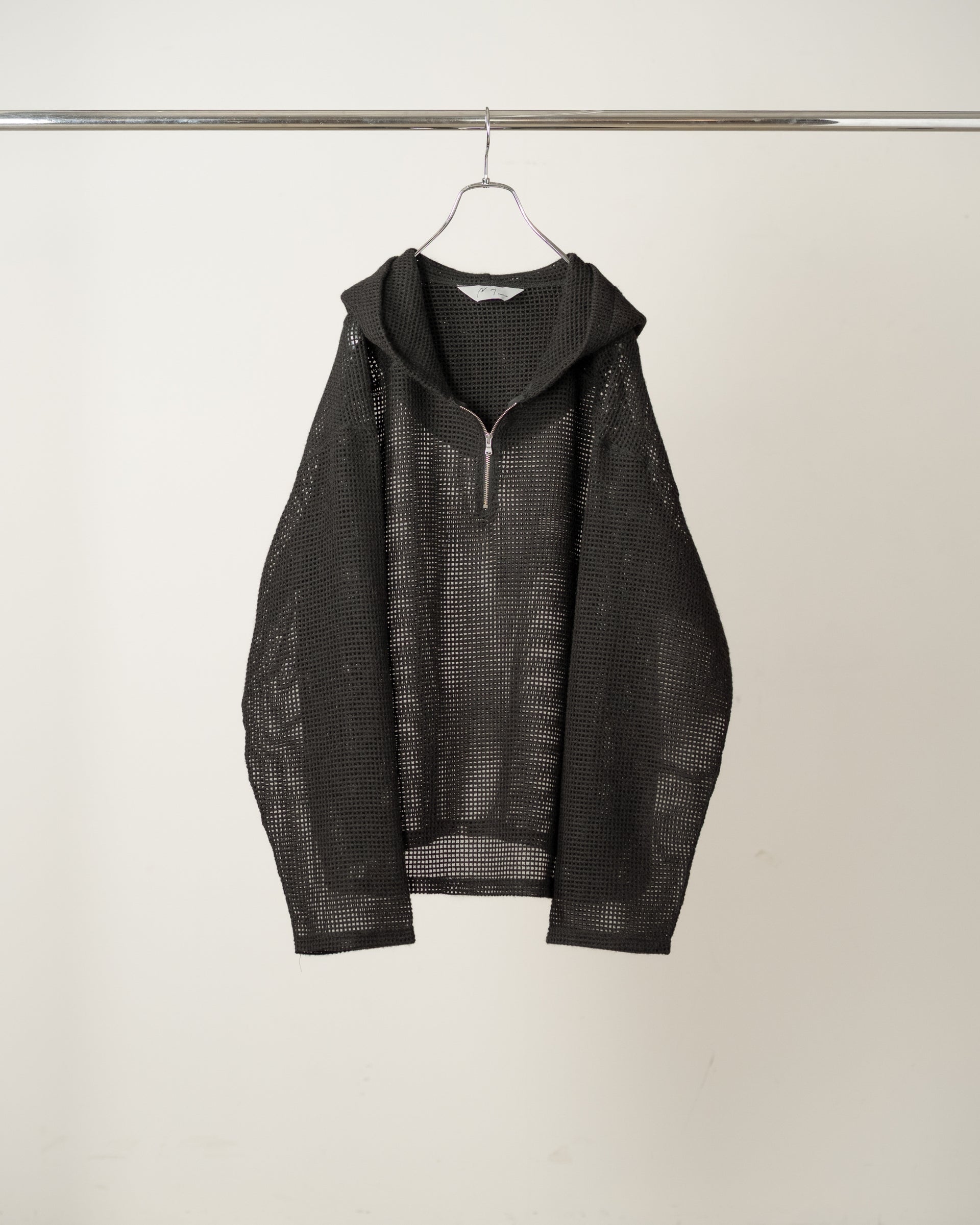 【ANCELLM】WOOL RUSSELL HOODIE - BLACK