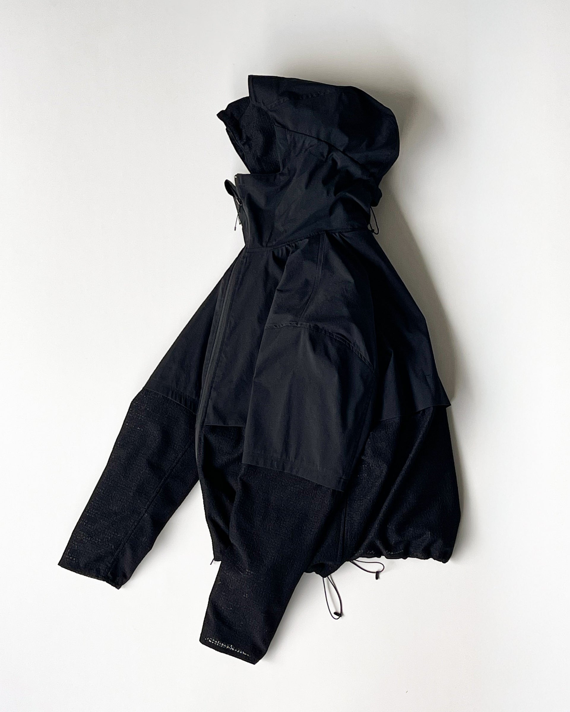 【PASTOR NOVA】DUAL-LAYER HOODED JACKET - BLACK