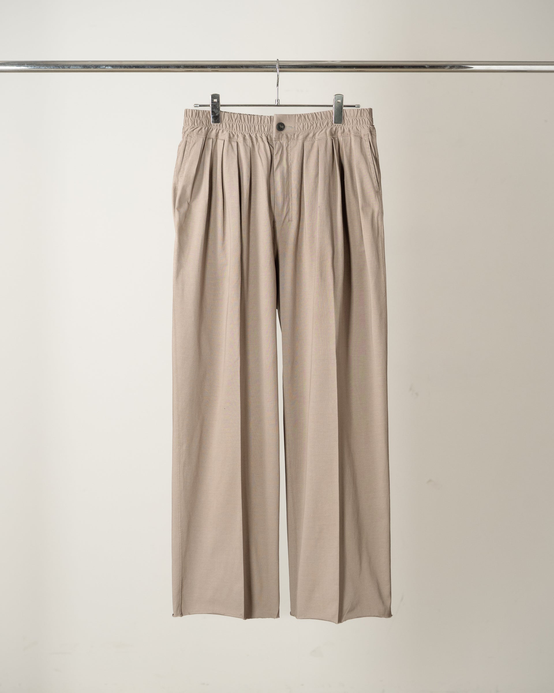 【ANCELLM】CUT GATHER EASY PANTS - BEIGE