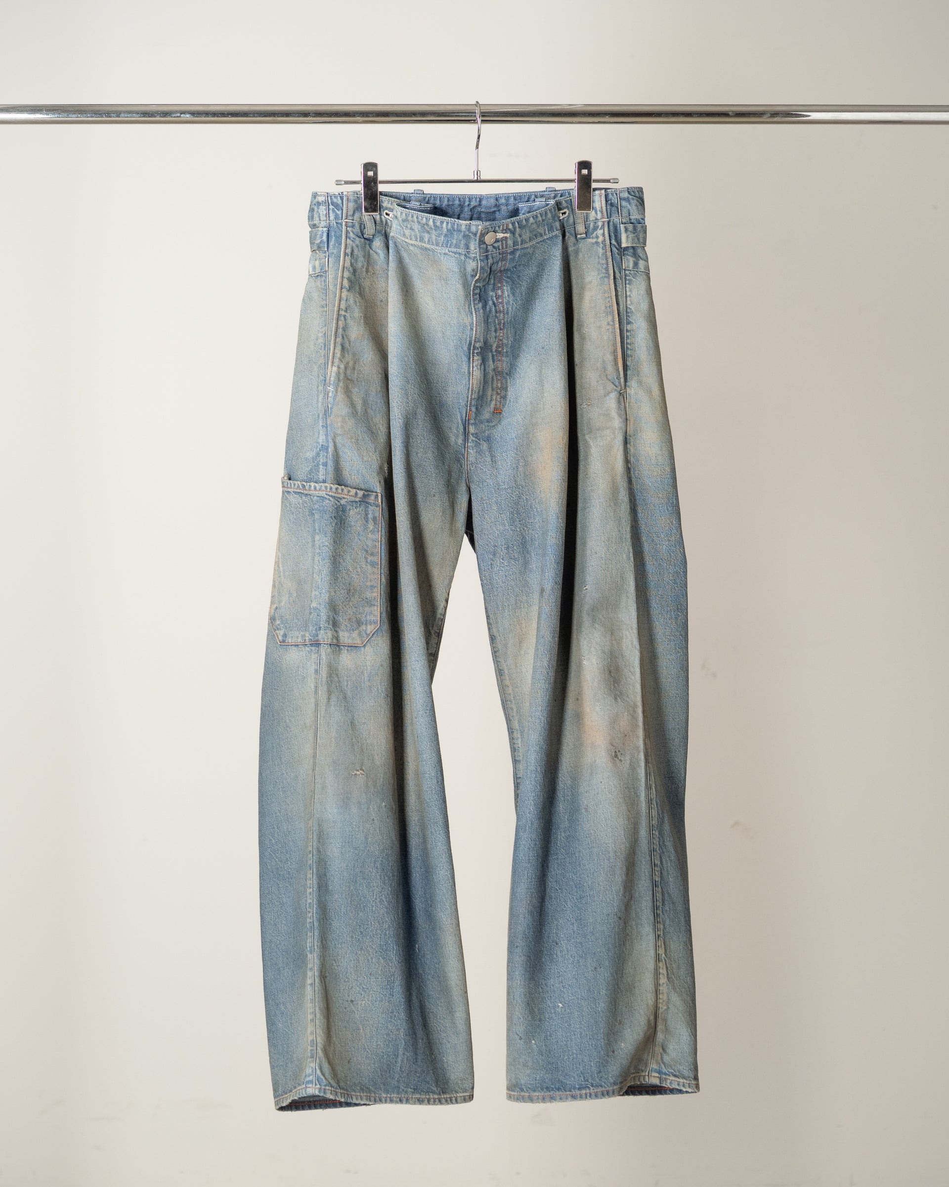 【ANCELLM】DENIM PAINTER PANTS - INDIGO
