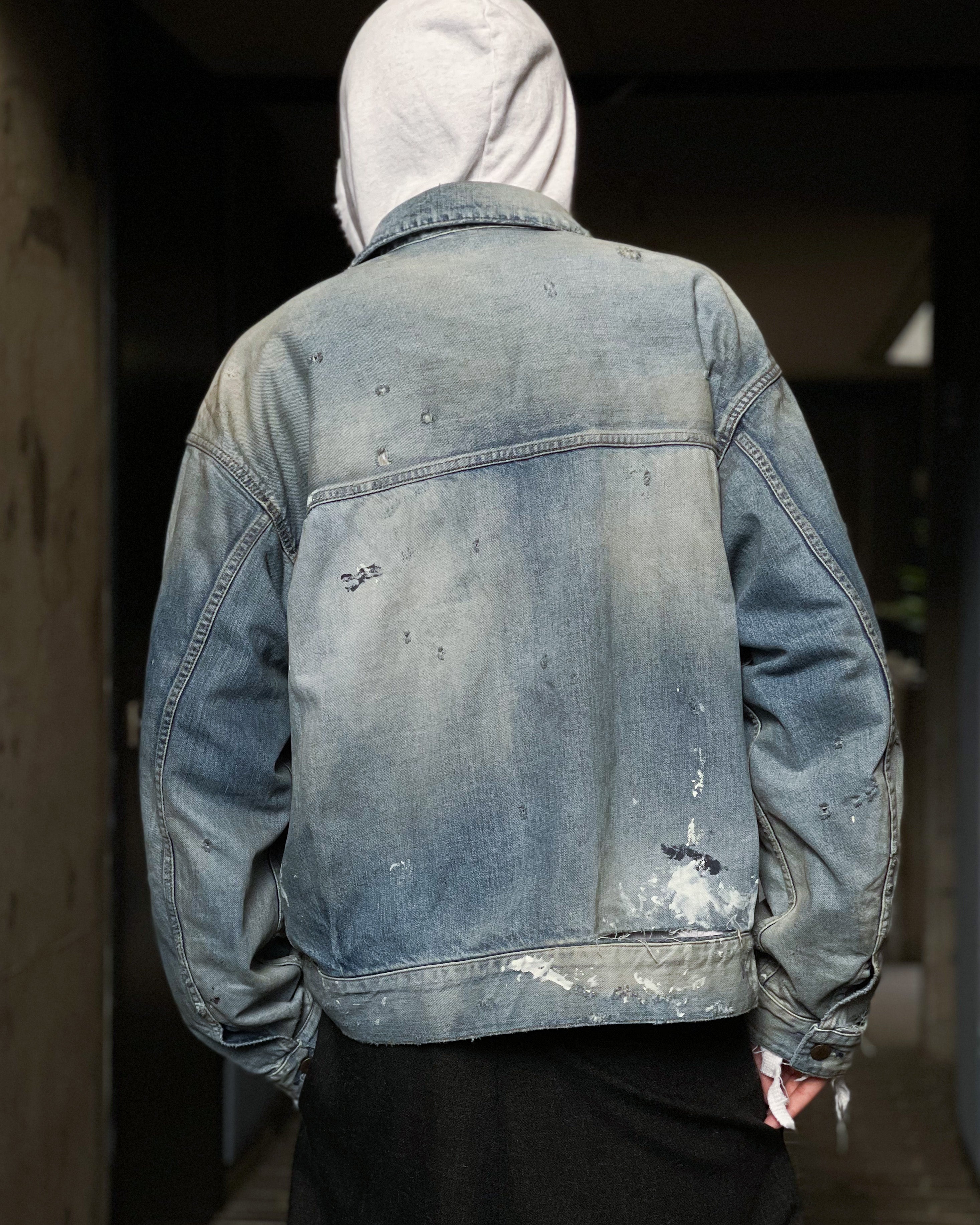 ANCELLM】CRASH DENIM JACKET type-2 - INDIGO – pan-kanazawa