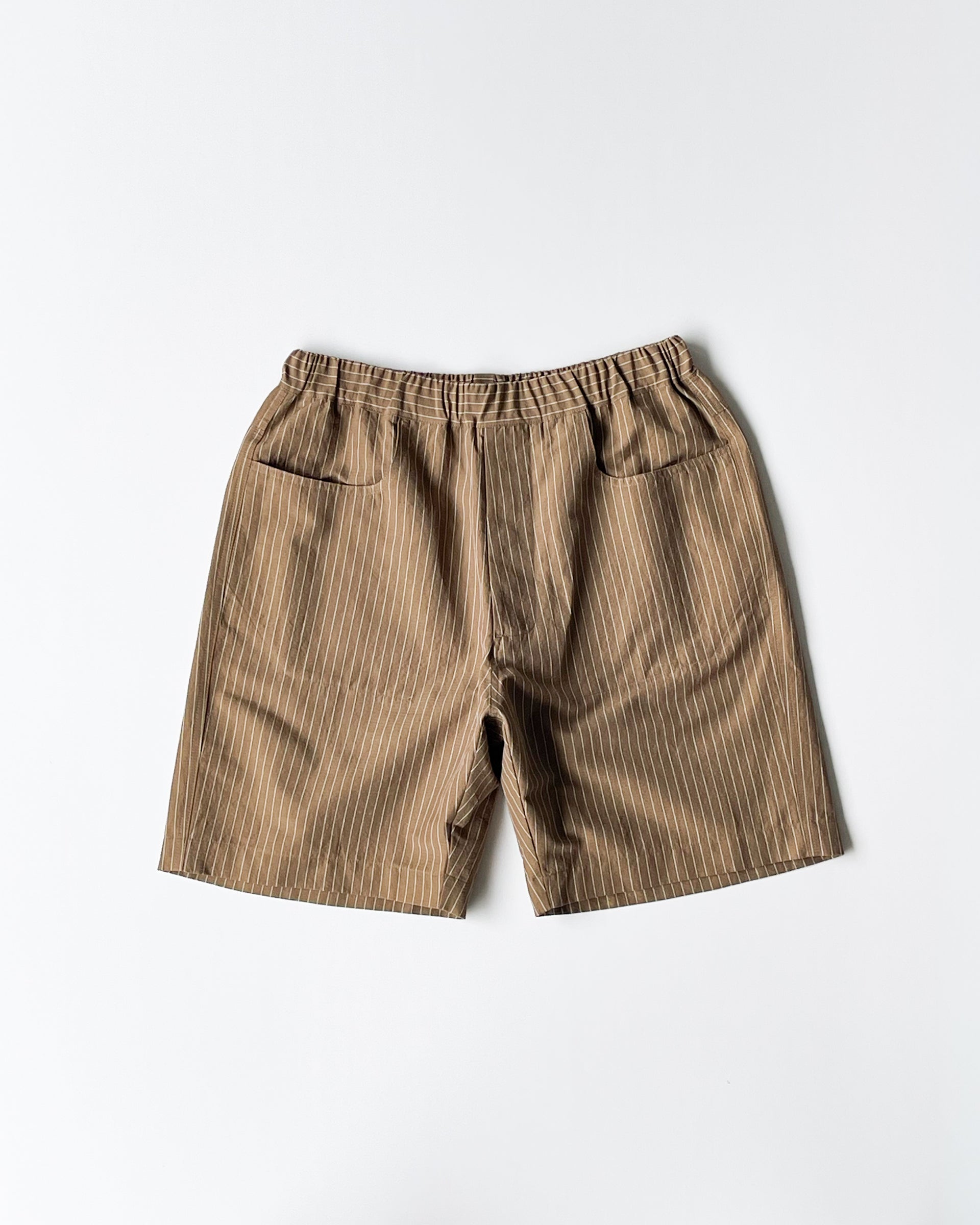 【RANRA】STROLLER COTTON LINEN SHORTS - MONK'S ROBE/PRISTINE