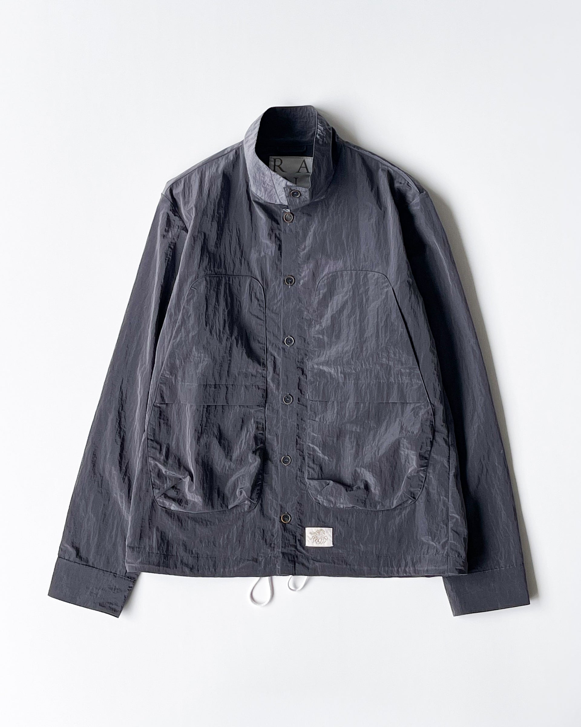 【RANRA】EPITOME SHINY NYLON LS OVERSHIRT - PEAT