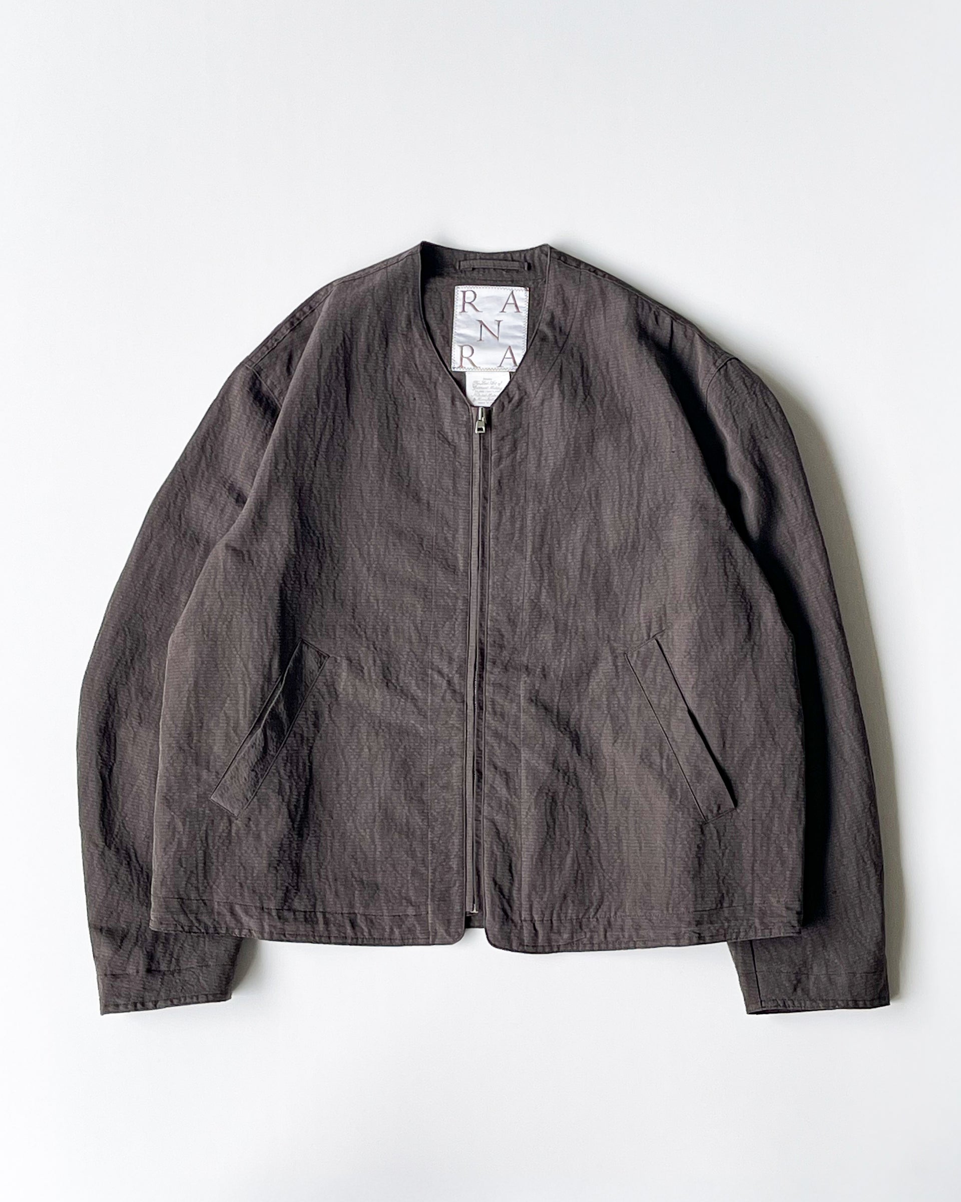 【RANRA】ASCENDER TAILORED JACKET - BLACK COFFEE