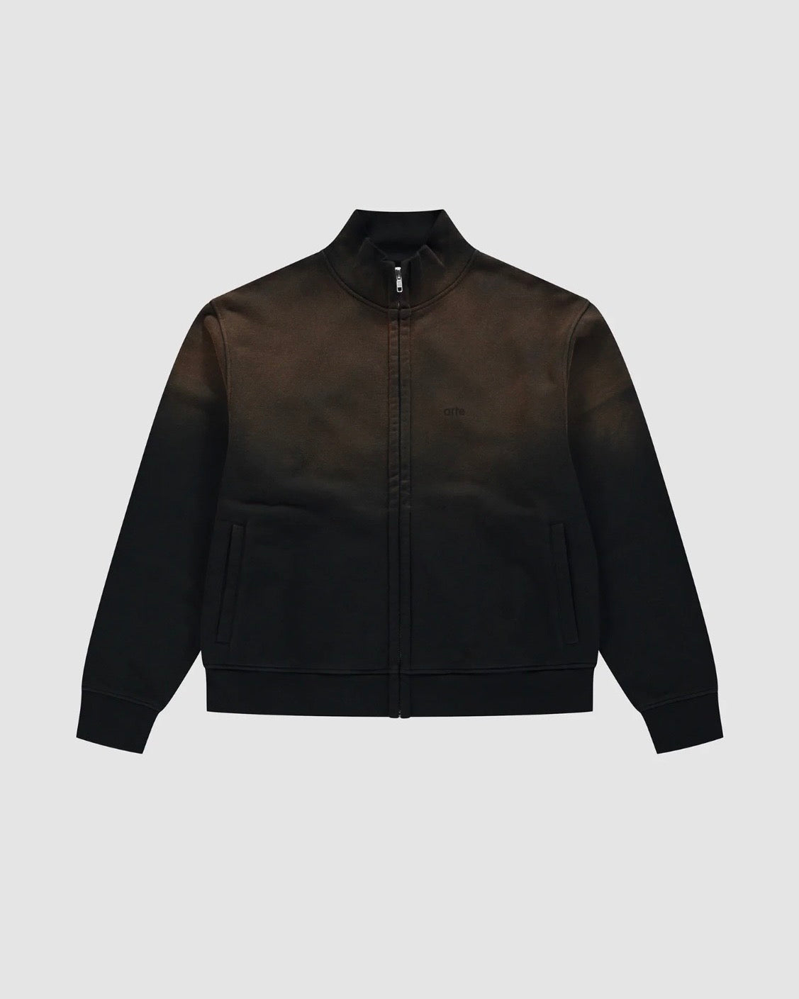 【ARTE ANTWERP】SUNFADE UNIFORM ZIP SWEATSHIRT - BLACK