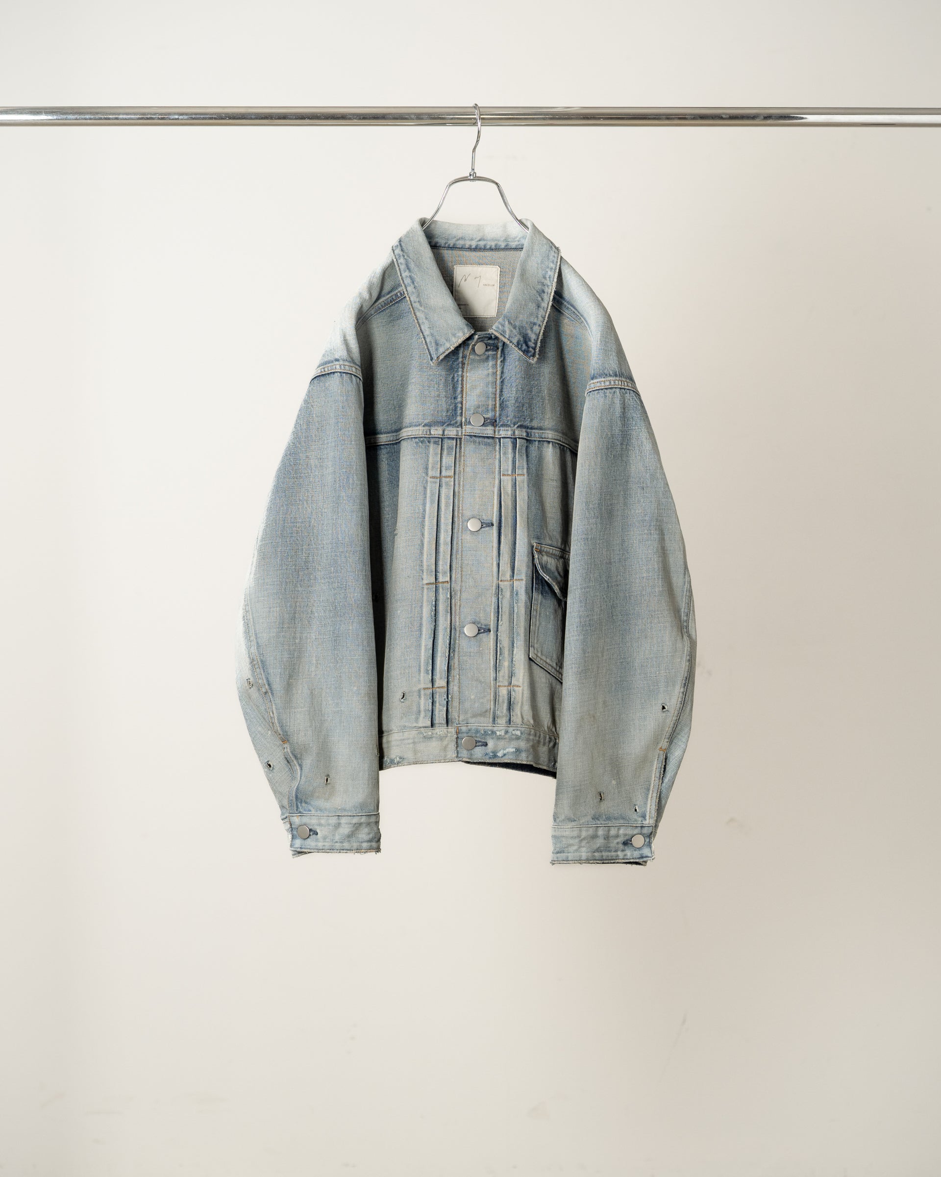 【ANCELLM】TYPE-1 AGING DENIM JACKET - L.INDIGO