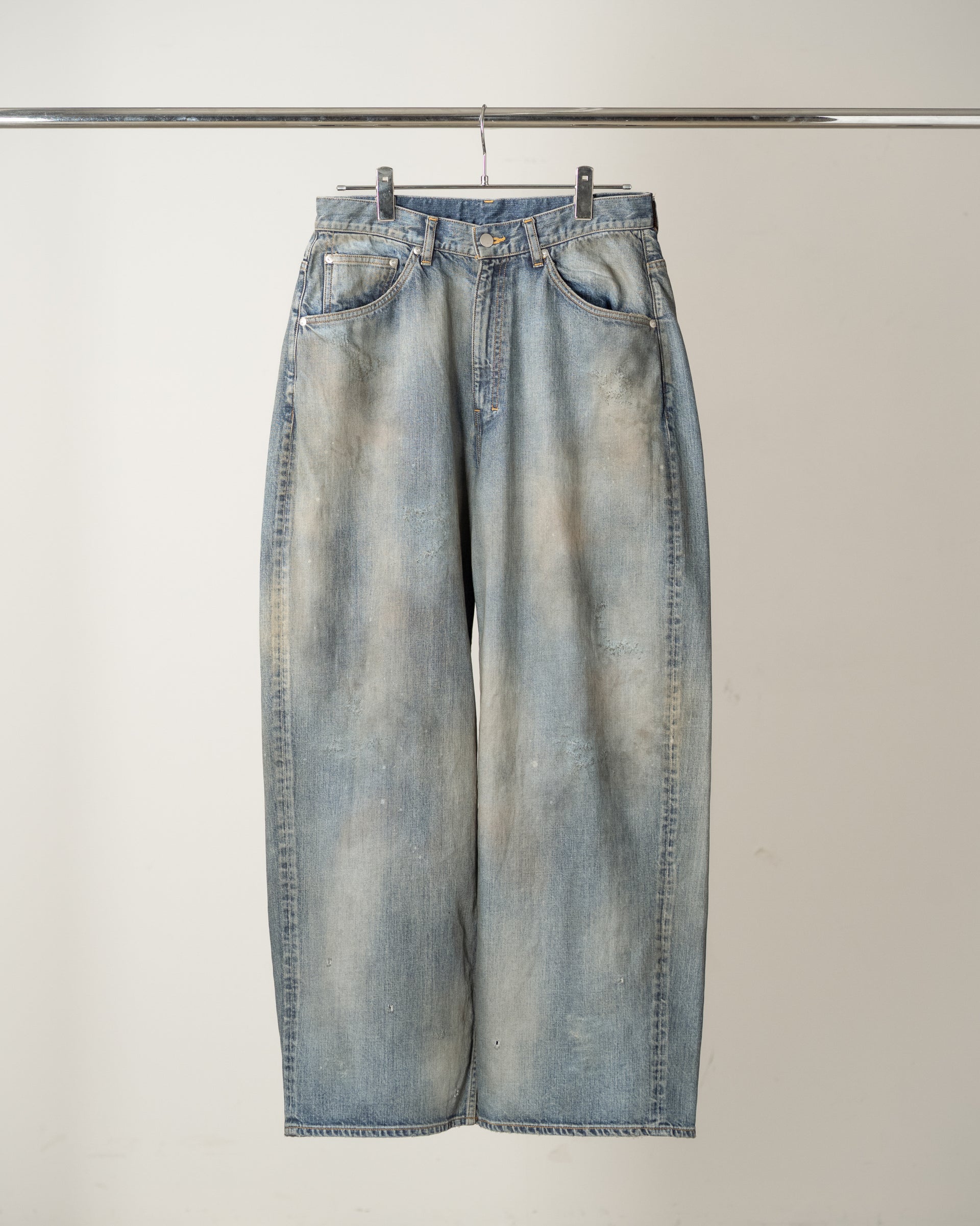 【ANCELLM】STRAIGHT WIDE DENIM PANTS - INDIGO