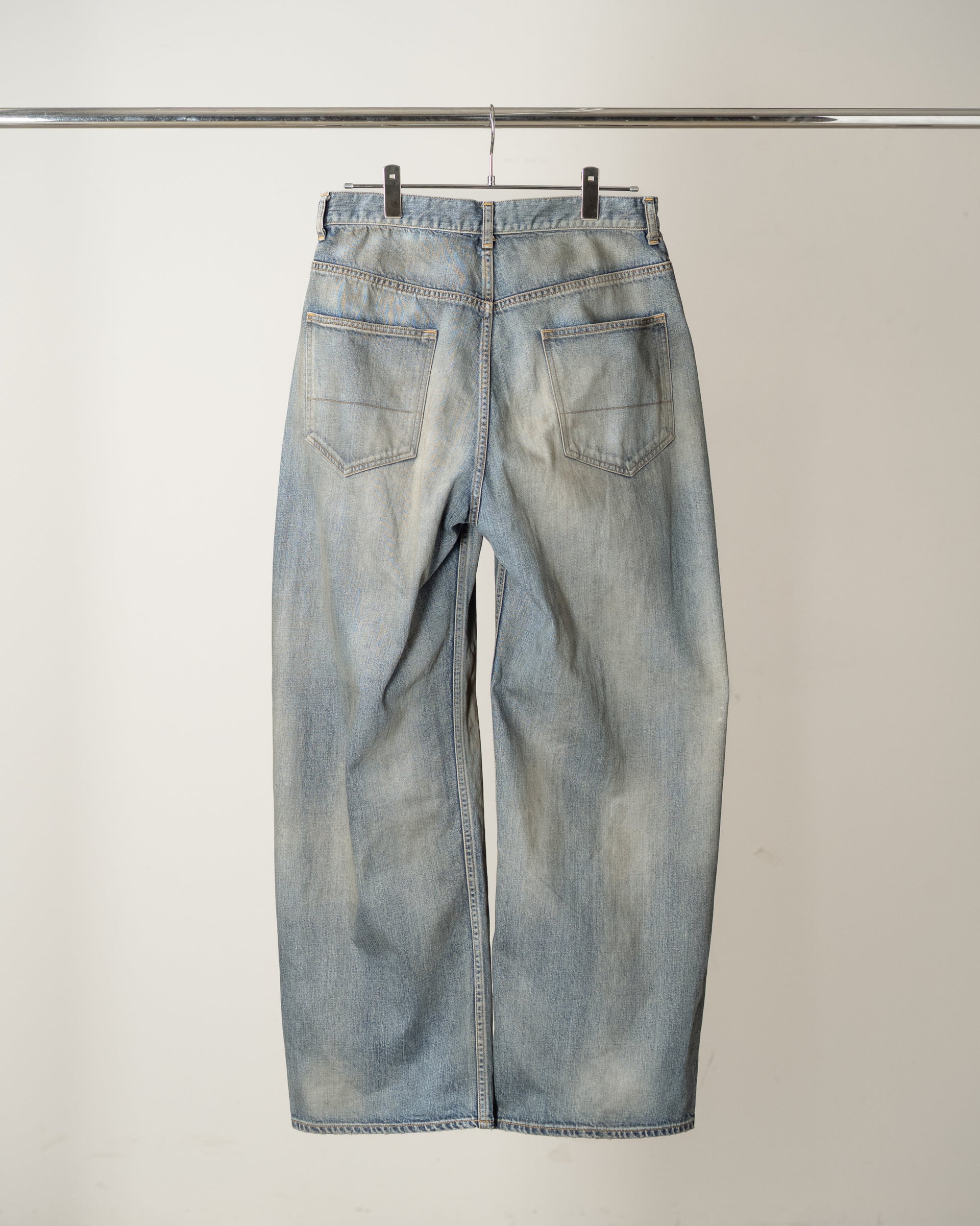 【ANCELLM】STRAIGHT WIDE DENIM PANTS - INDIGO