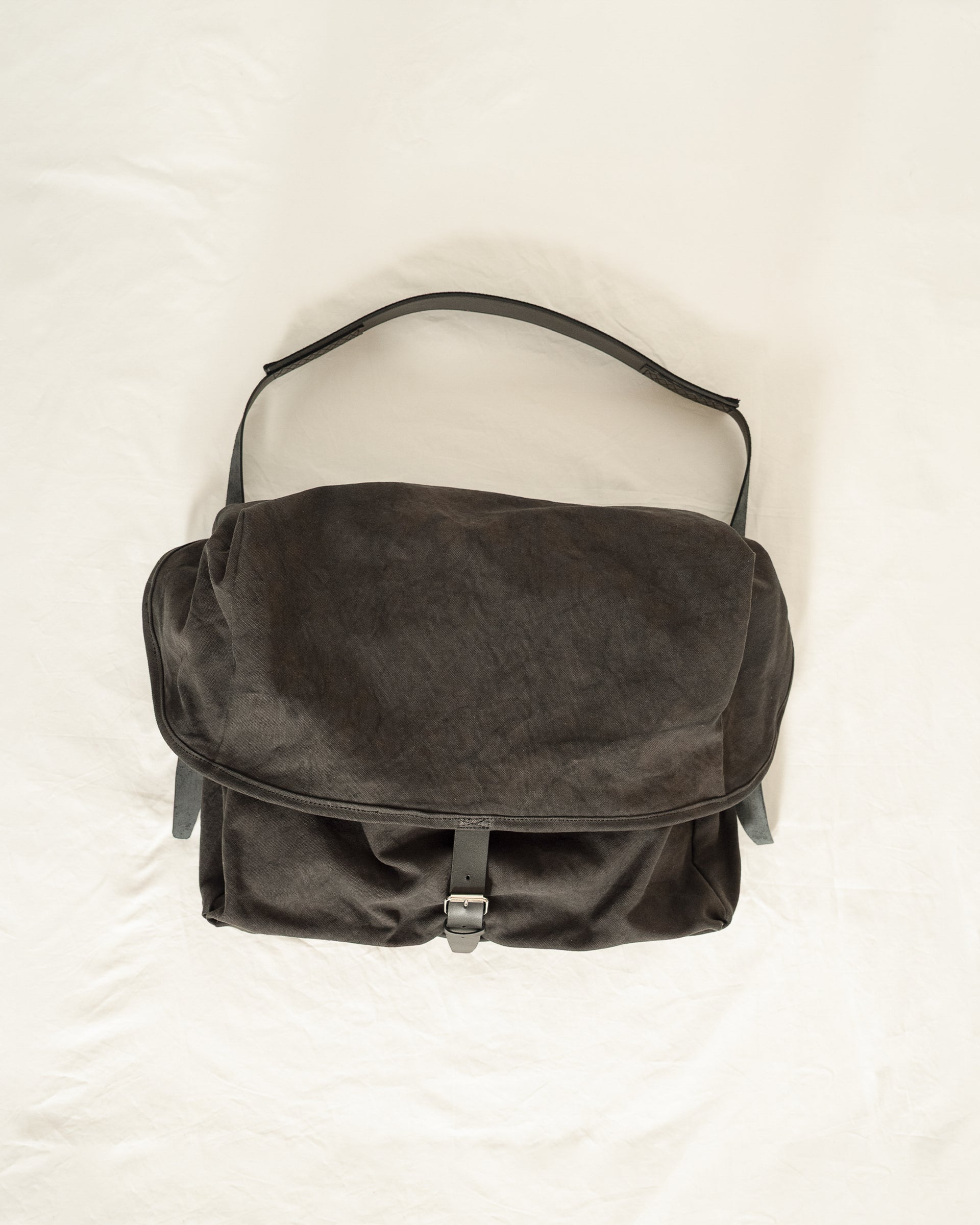 【ANCELLM】CANVAS SHOULDER BAG - BLACK