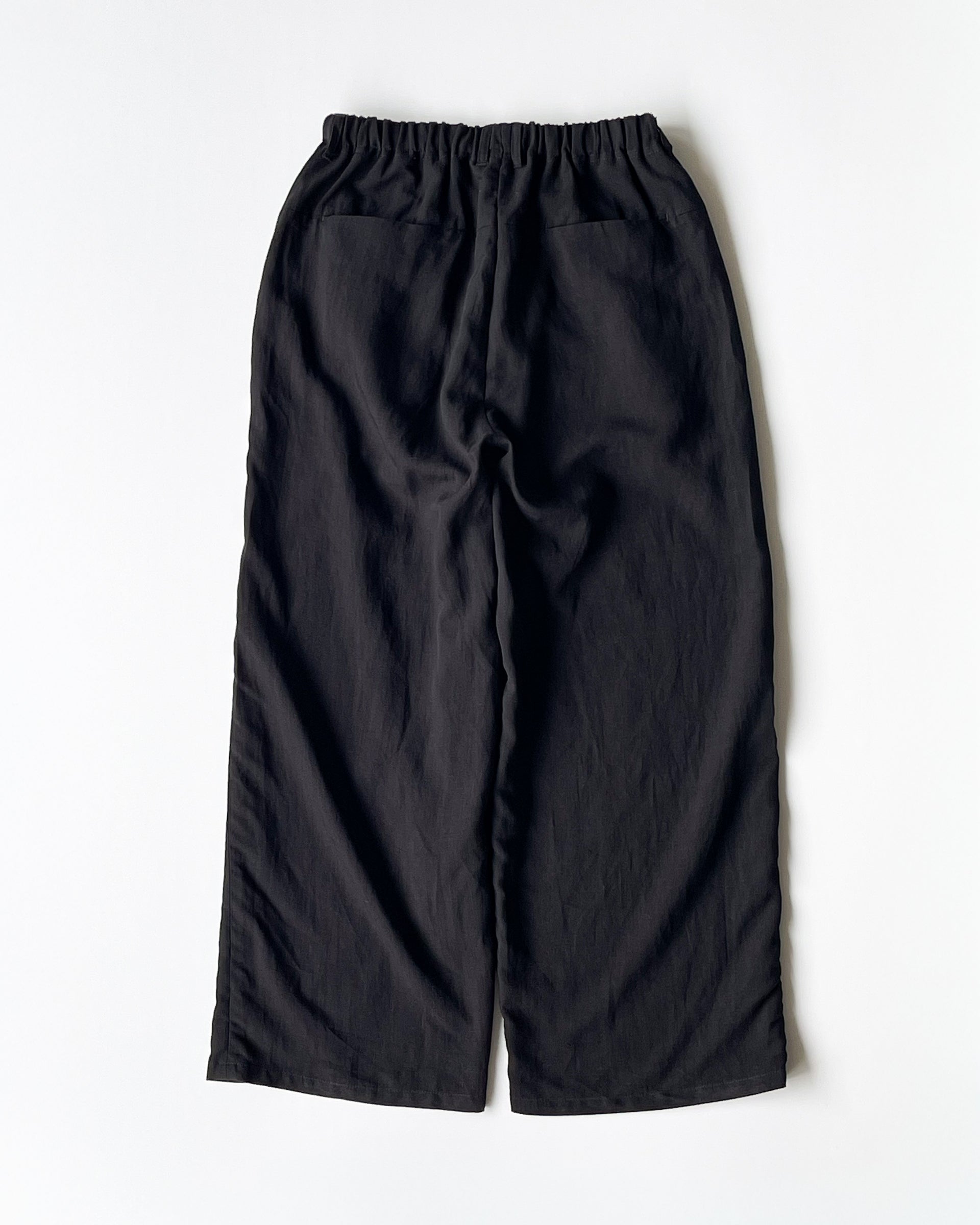 【Présente】COMFY SUMMER SLACKS “LINEN” - BLACK