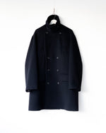 画像をギャラリービューアに読み込む, 【blurhms】WOOL CASHMERE PEA COAT - BLACKNAVY
