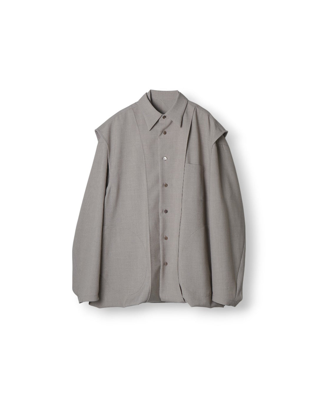 【REFOMED】TRANSITION SHIRT JACKET - NATURAL