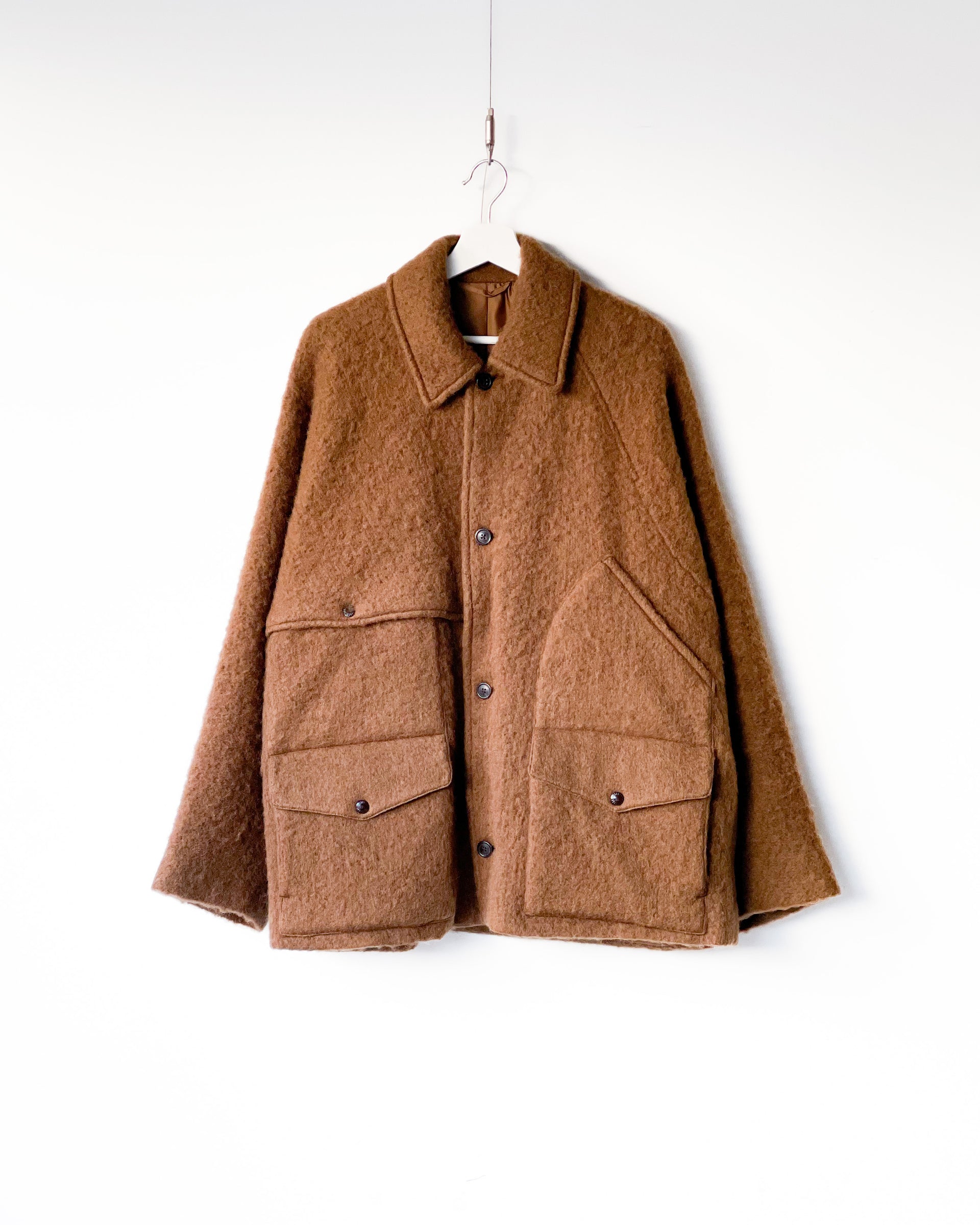 【blurhms】WOOL SHAGGY CRUISER JACKET - CAMELBROWN