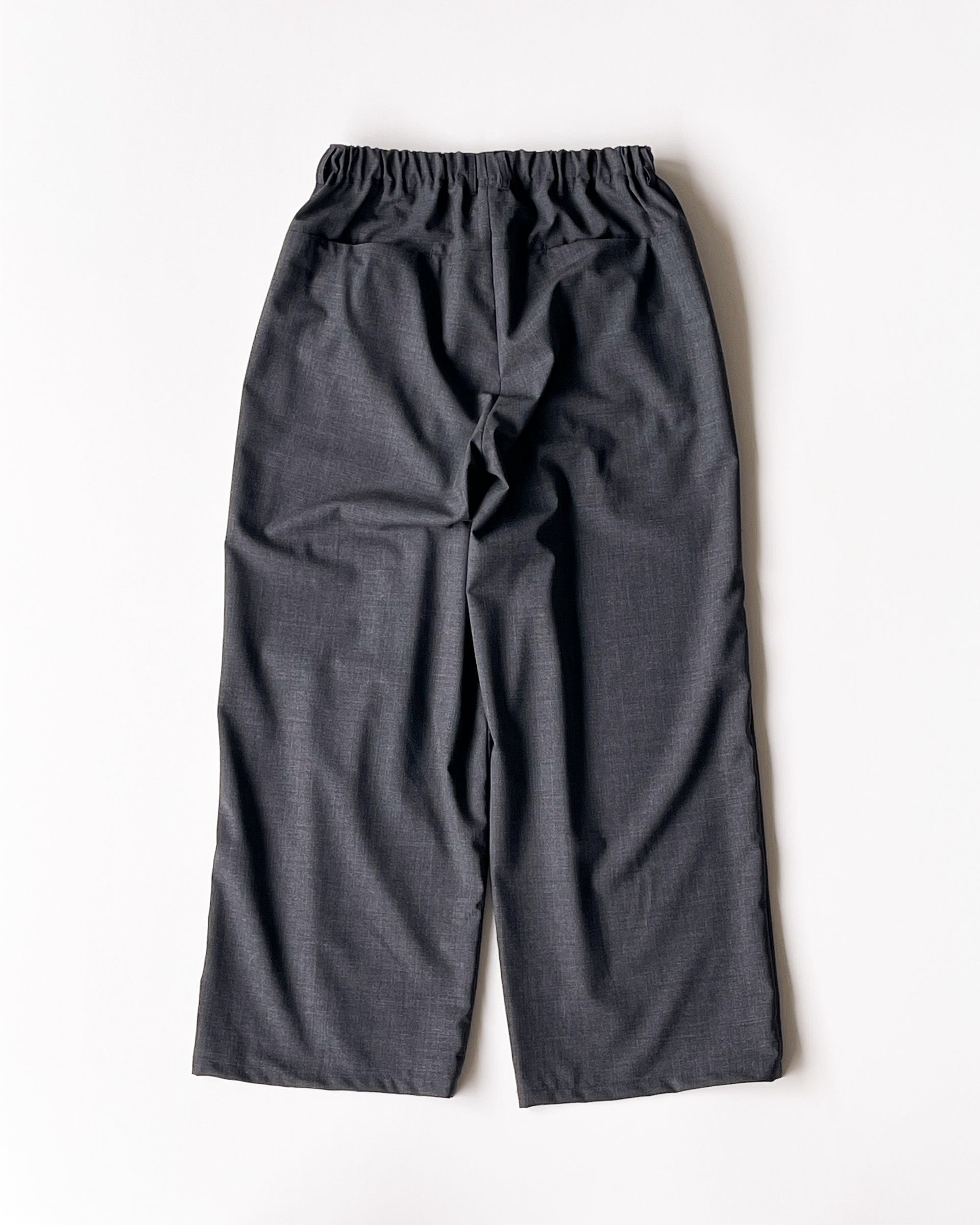 【Présente】COMFY SUMMER SLACKS “WOOL” - GRAY