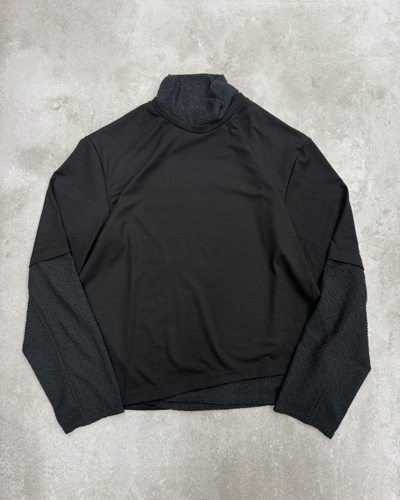 【PASTOR NOVA】FAKE LAYERED H/N TEE - BLACK