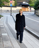 画像をギャラリービューアに読み込む, 【blurhms】WOOL CASHMERE PEA COAT - BLACKNAVY
