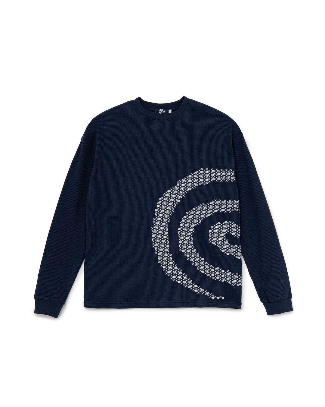 トップス sol Cross GuruGuru Waffle L/S Tee NAVY M SOL】CROSS GuruGuru WAFFLE L/S TEE - NAVY