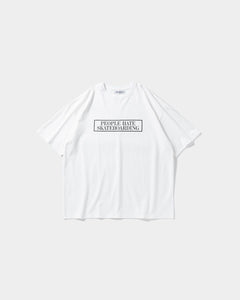 [TIGHTBOOTH] PEOPLE HATE SKATE T-SHIRT - WHITE
