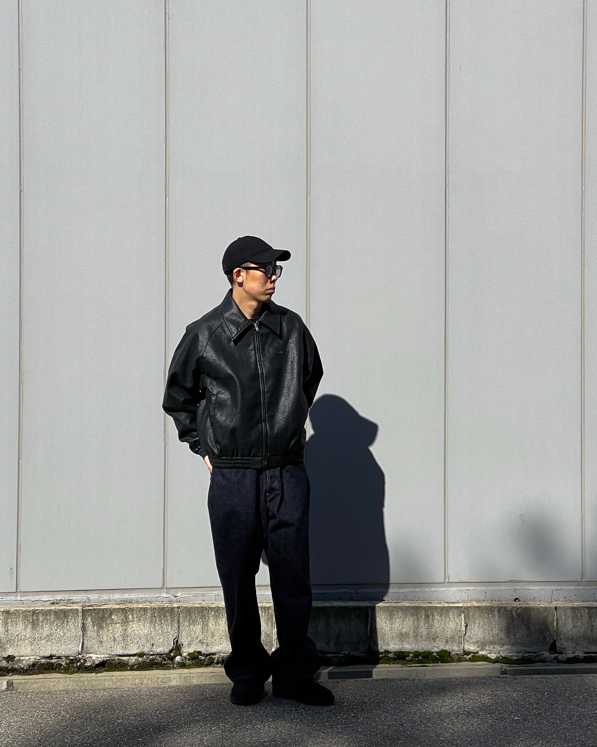 [ARTE ANTWERP] BASIC LEATHER JACKET - BLACK