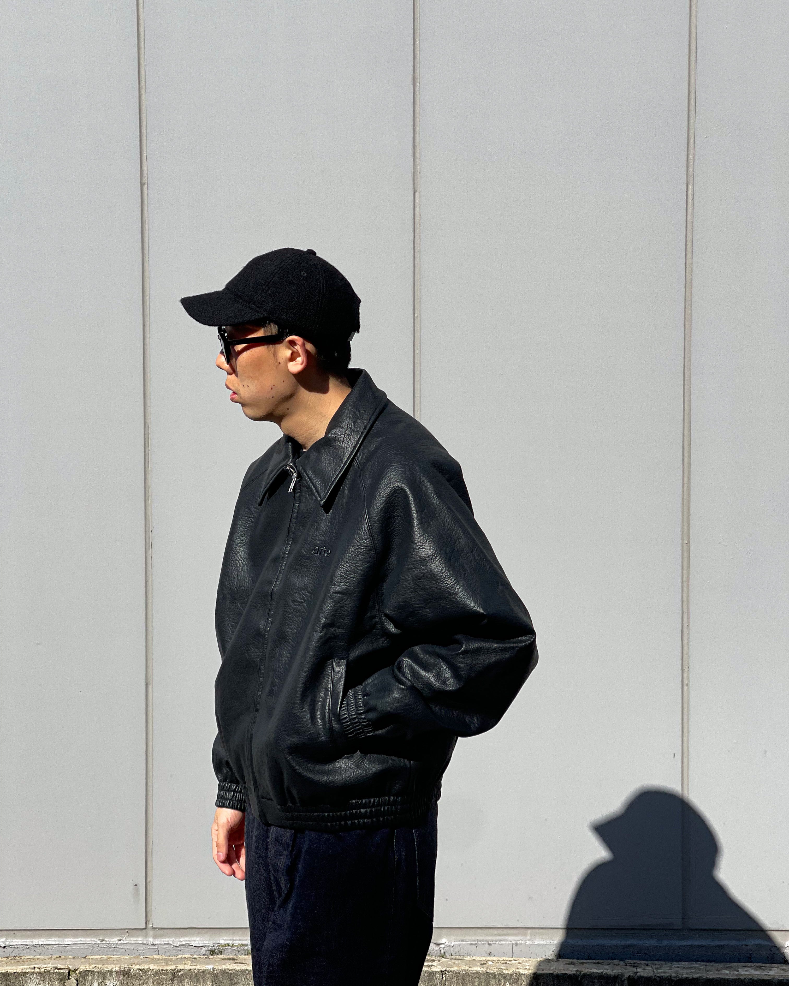 ARTE ANTWERP】BASIC LEATHER JACKET - BLACK