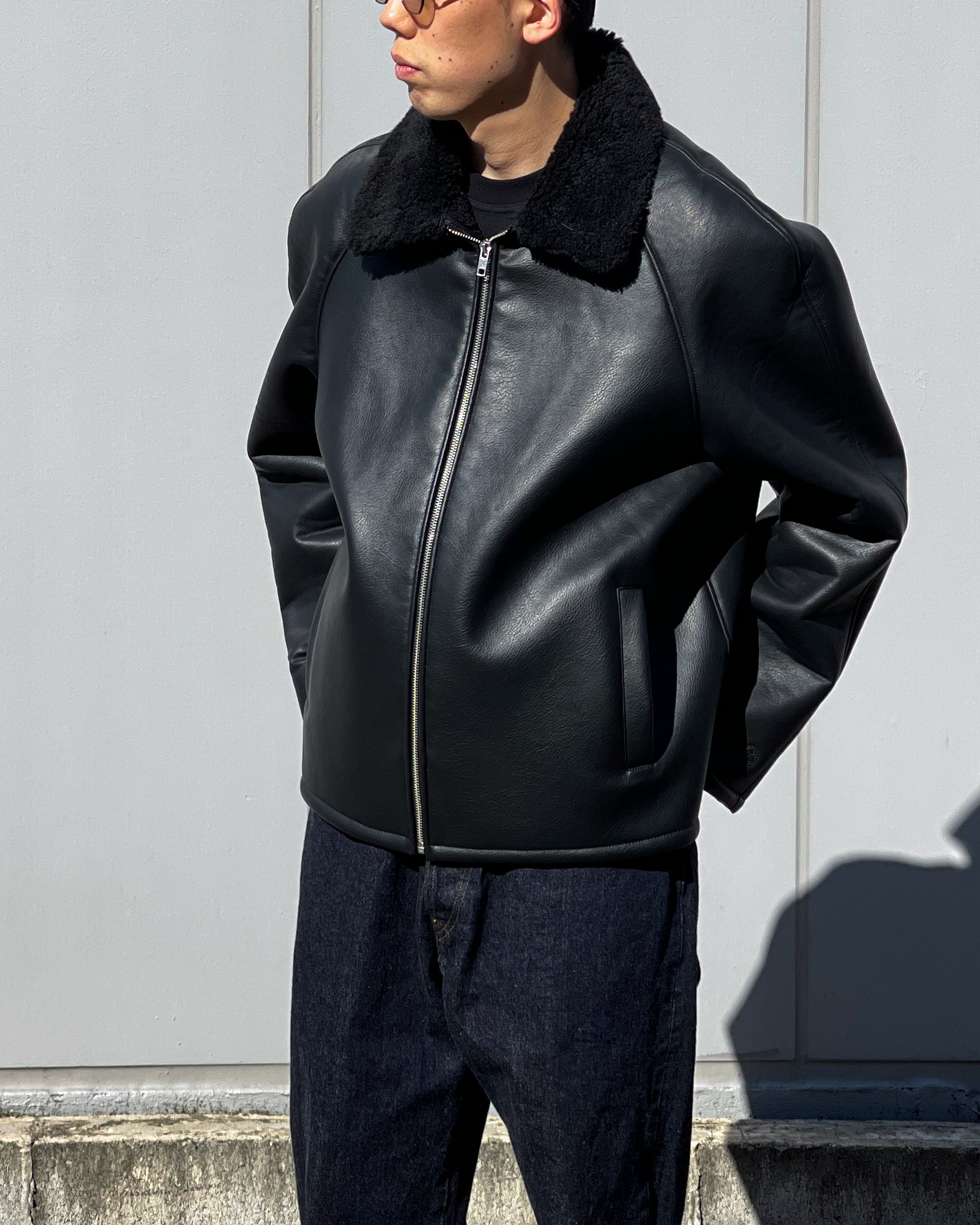 ARTE ANTWERP】SHEARLING JACKET - BLACK
