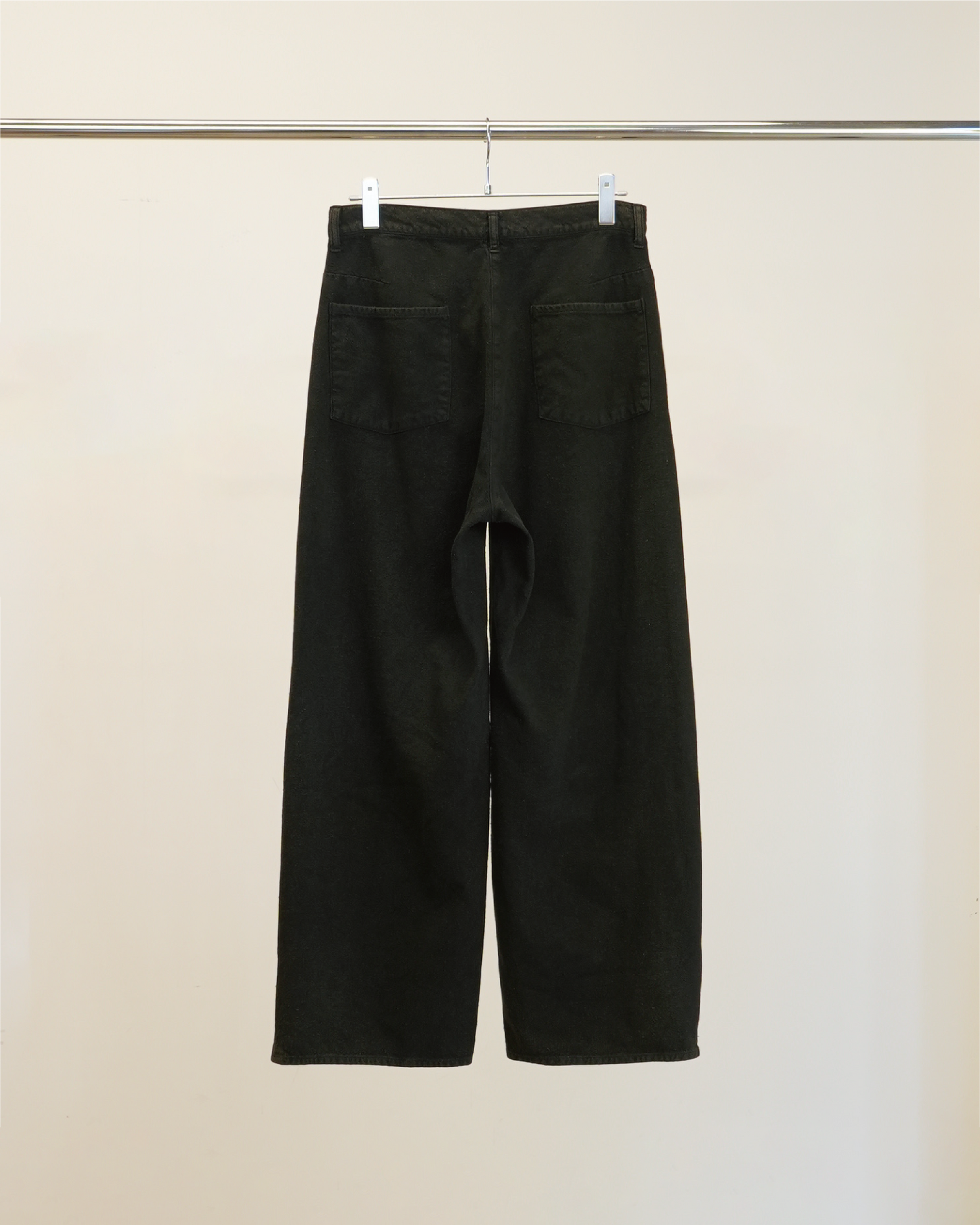 【ANCELLM】C/R DUCK DOUBLEKNEE PANTS - BLACK