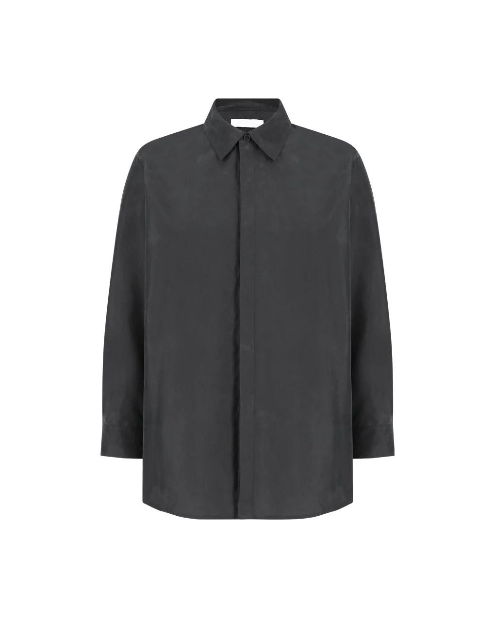 【AMOMENTO】CUPRO SHIRT - CHARCOAL