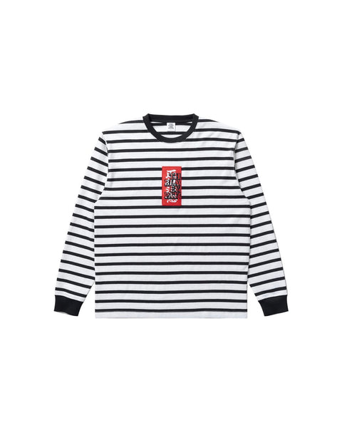 Tシャツ/カットソー(七分/長袖)BLACKEYEPATCH】HWC LABEL STRIPED L/S TEE - BORDER – pan-kanazawa