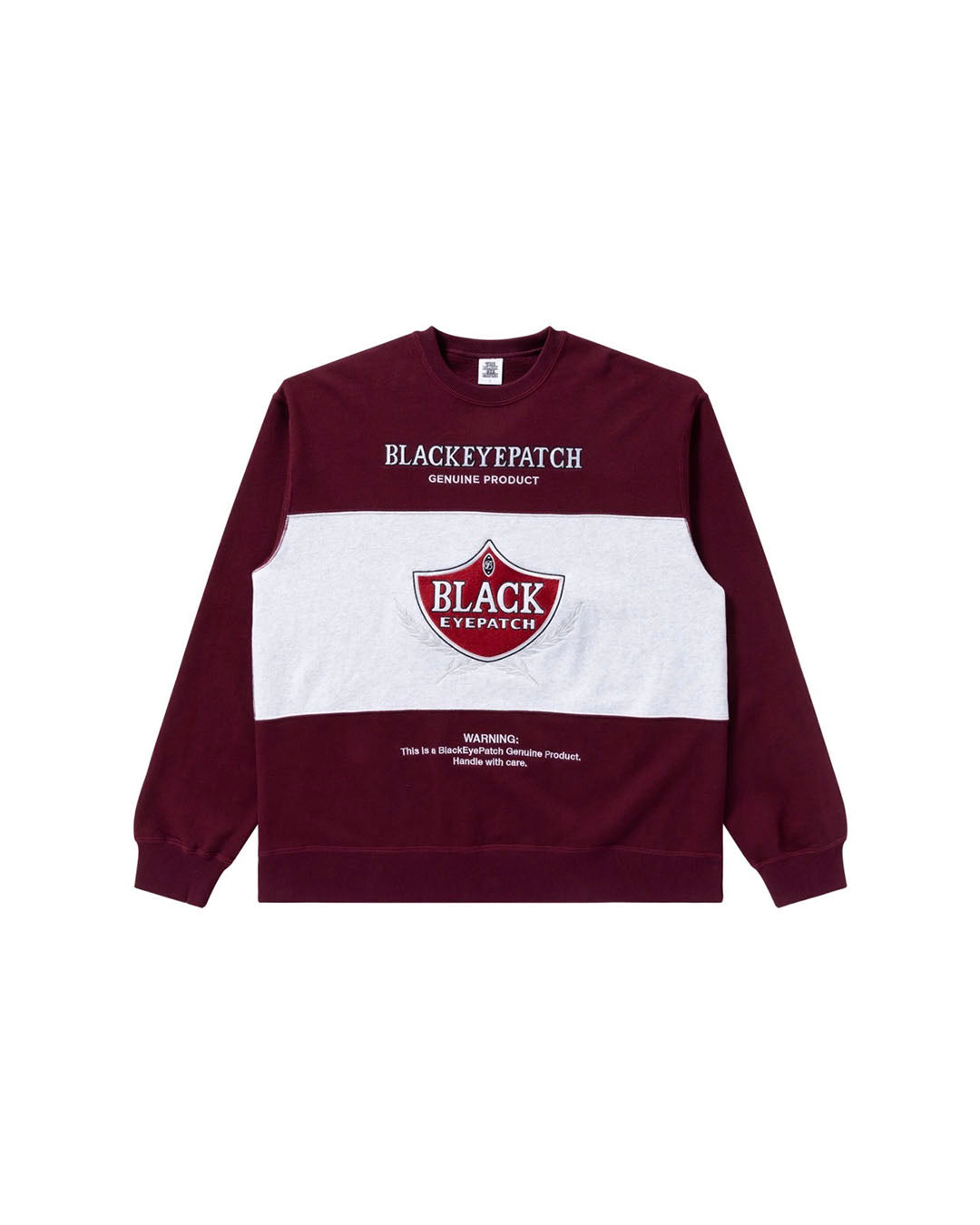 [BLACKEYEPATCH] SWEET CIGAR BORDERED CREW SWEAT - RED