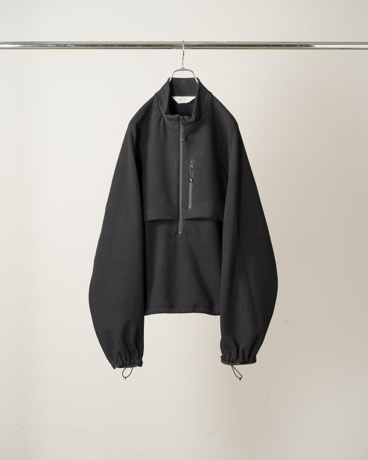 [ANCELLM] W/CA FLEECE BLOUSON - BLACK