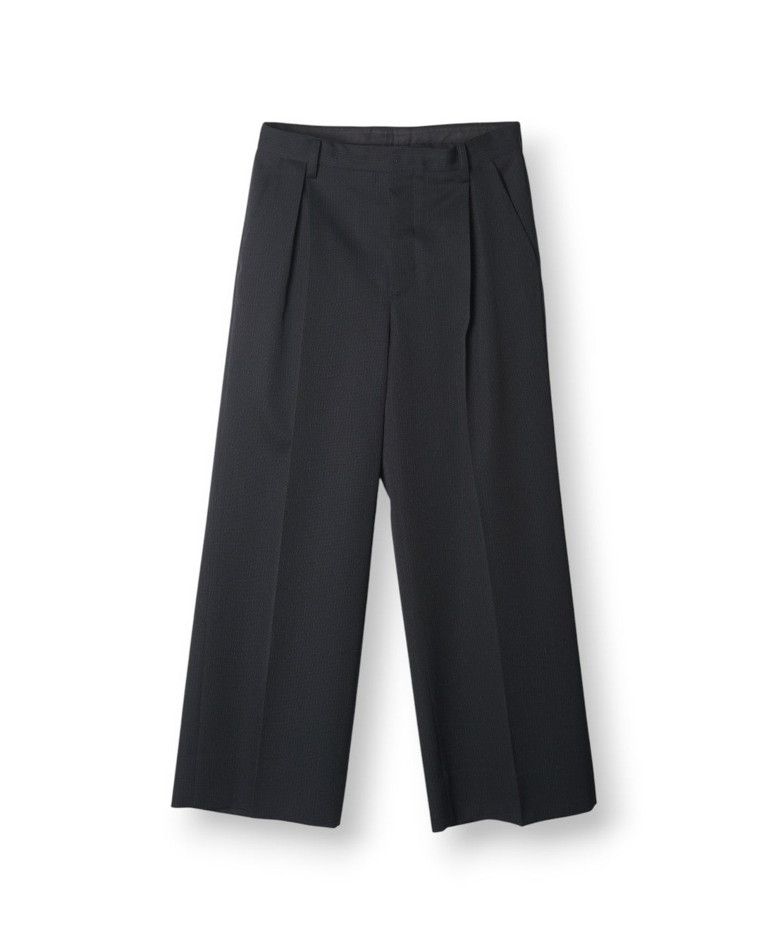 【REFOMED】”SEBIRO” TUCK PANTS - BLACK STRIPE