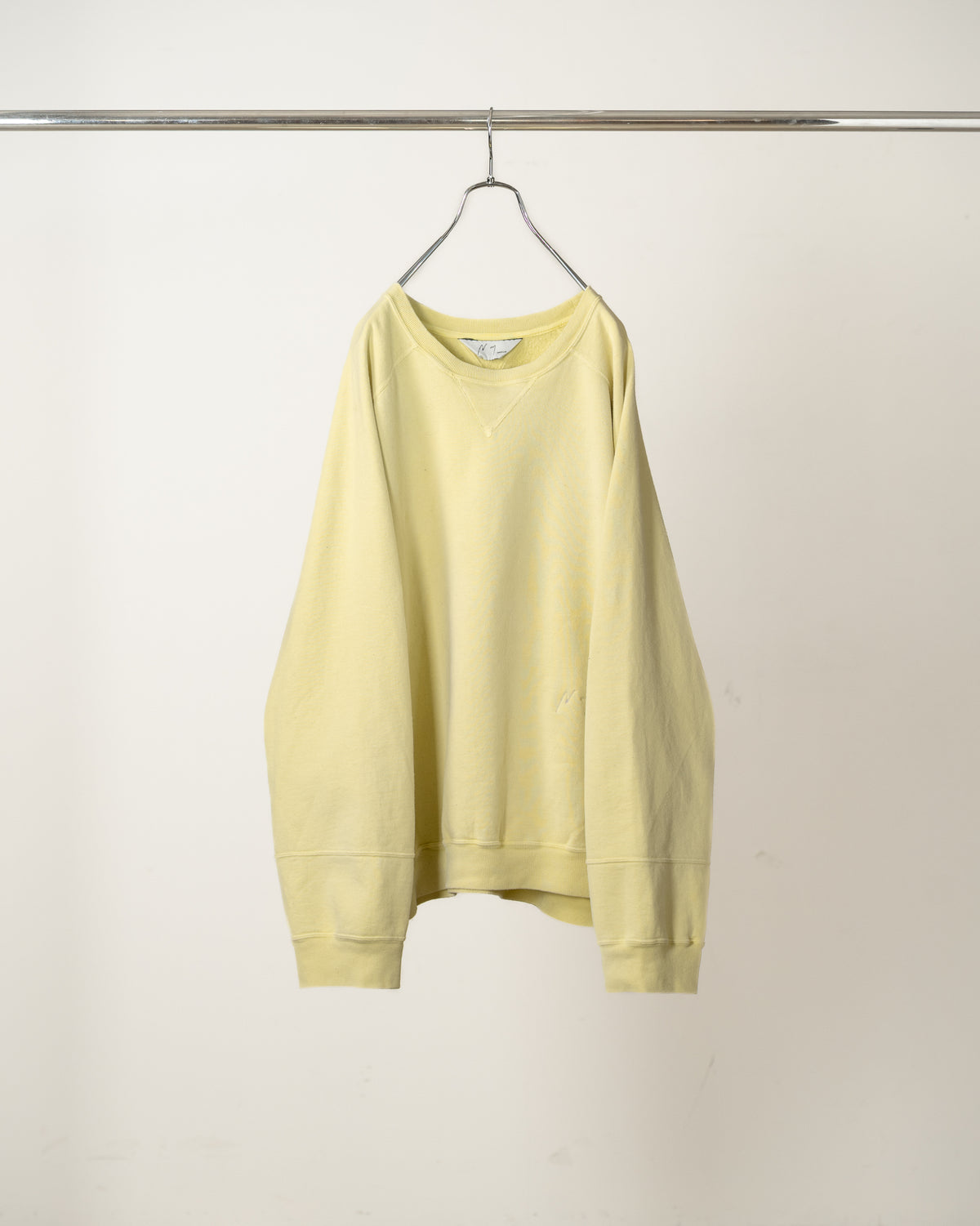 【ANCELLM】FLEECE-LINED SWEATSHIRT - YELLOW