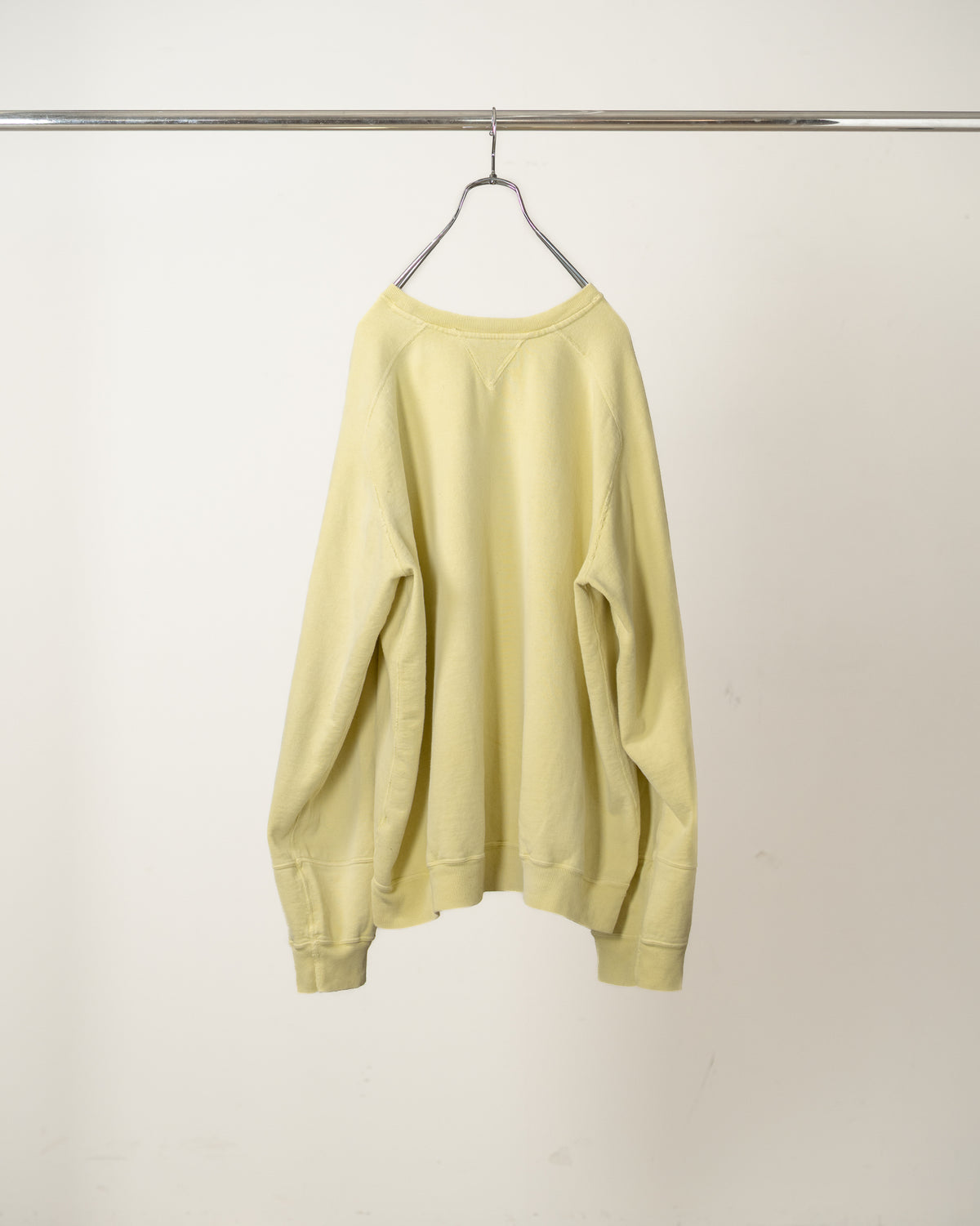 【ANCELLM】FLEECE-LINED SWEAT SHIRT - YELLOW