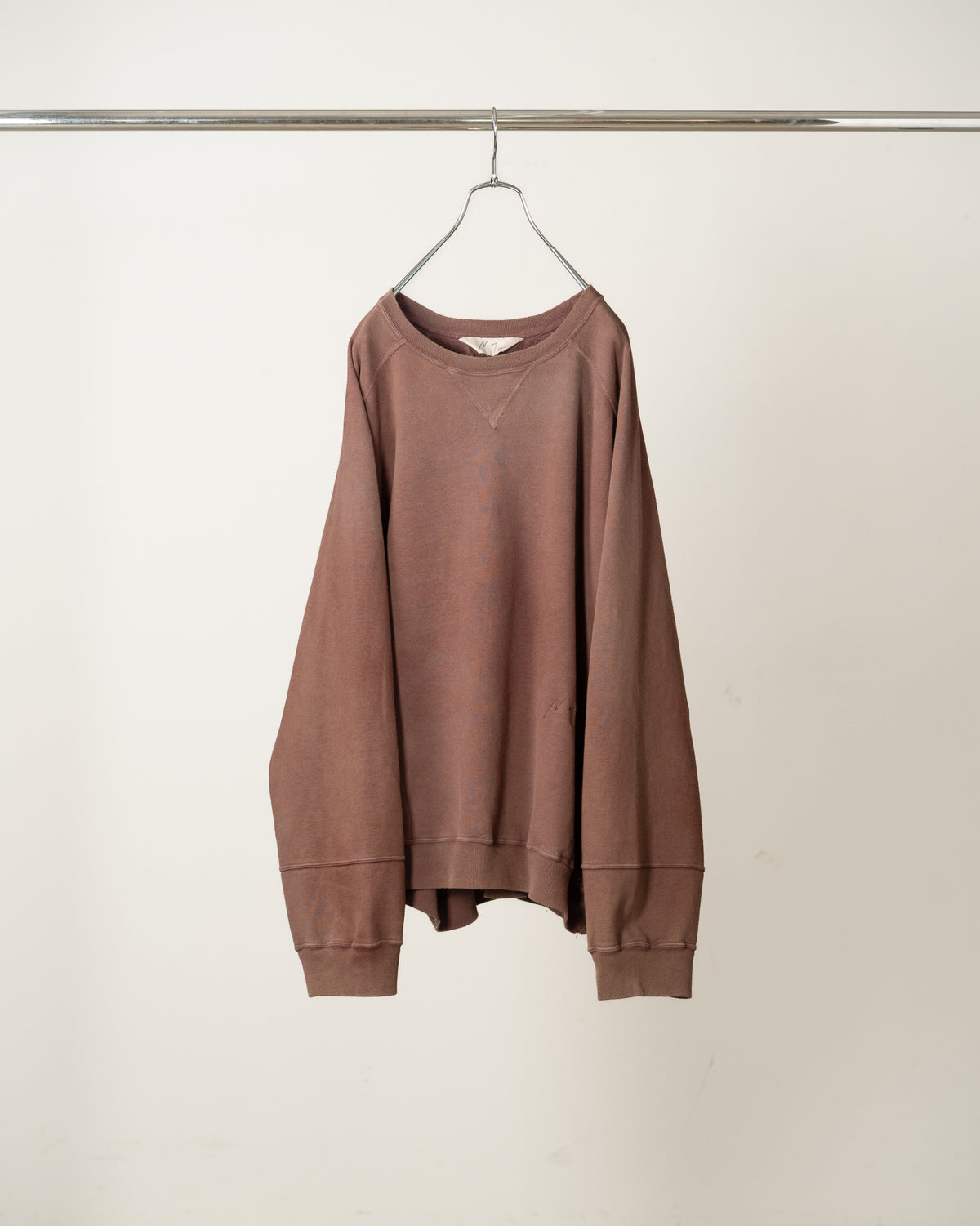 [ANCELLM] FLEECE-LINED SWEAT SHIRT - MARRON