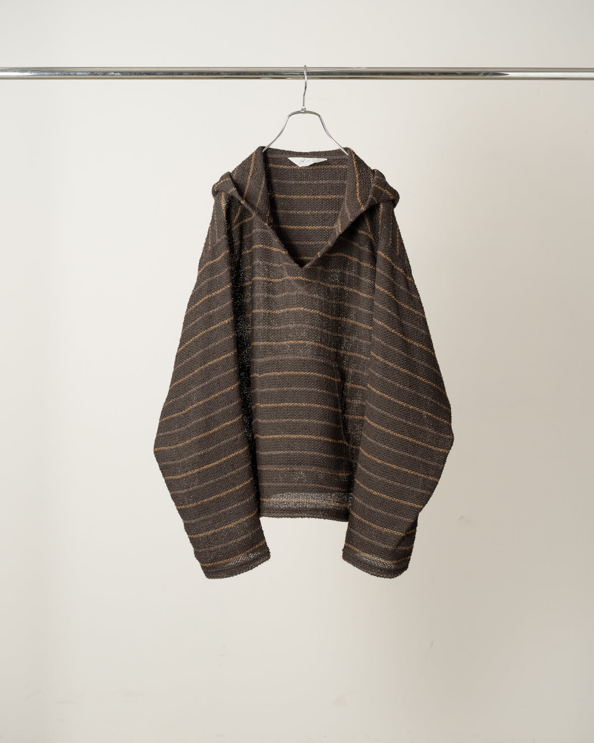 【ANCELLM】CUT BORDER HOODIE - BLACK