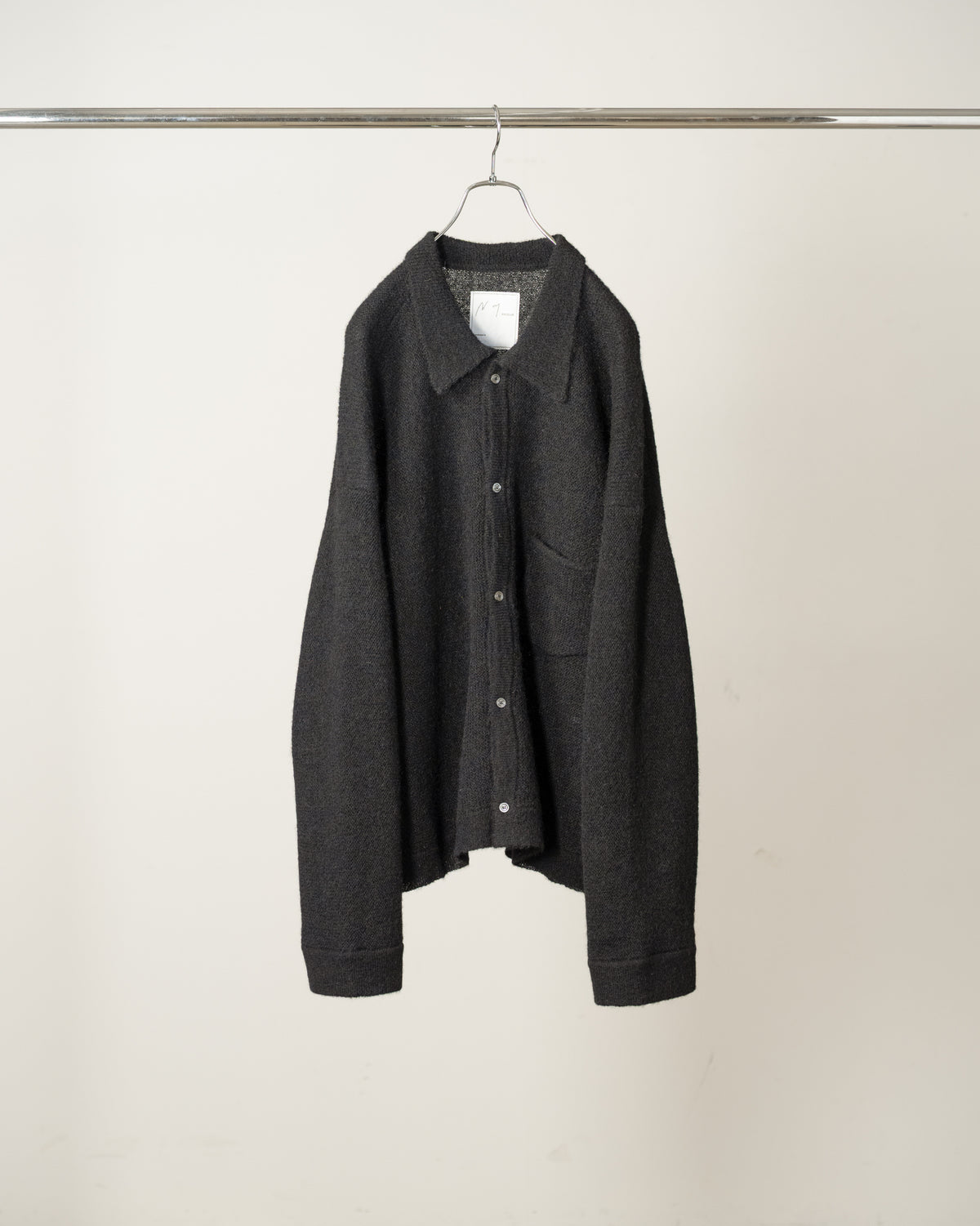 【ANCELLM】KNIT SHIRT - BLACK