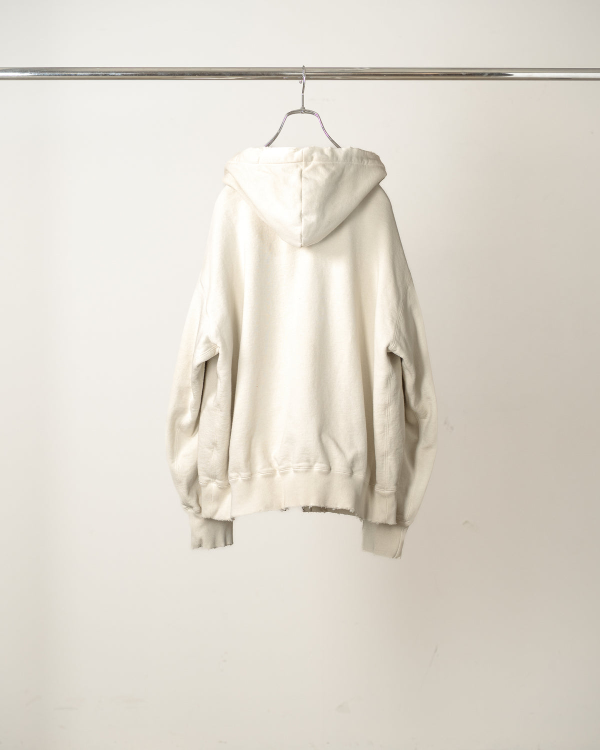 【ANCELLM】ZIP UP HOODIE - G.WHITE