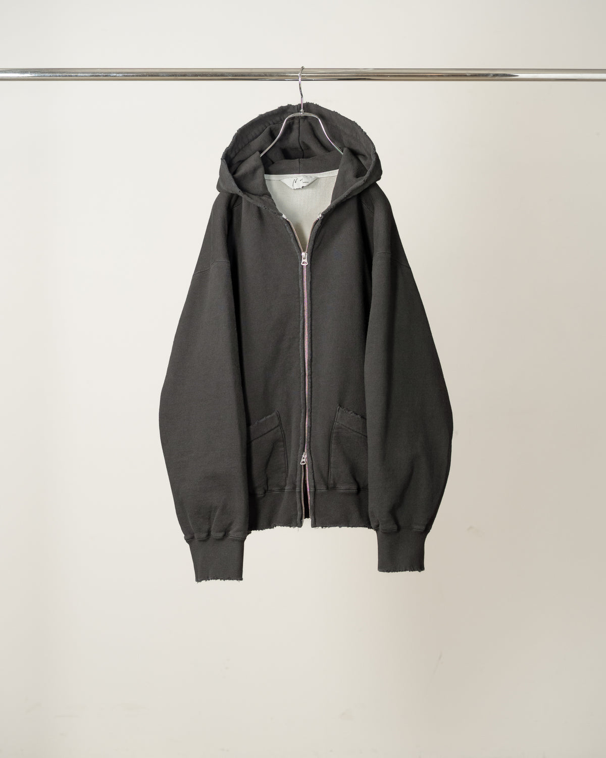【ANCELLM】ZIP UP HOODIE - BLACK