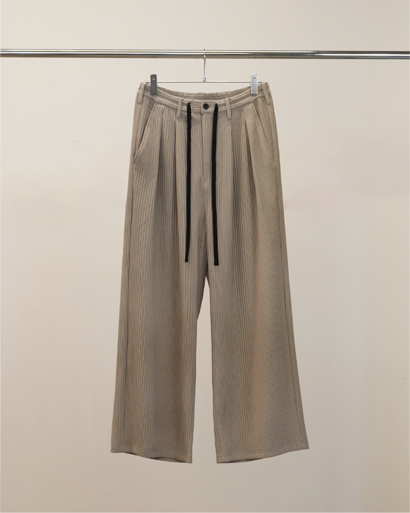 【ANCELLM】WIDE EASY PANTS - GREIGE