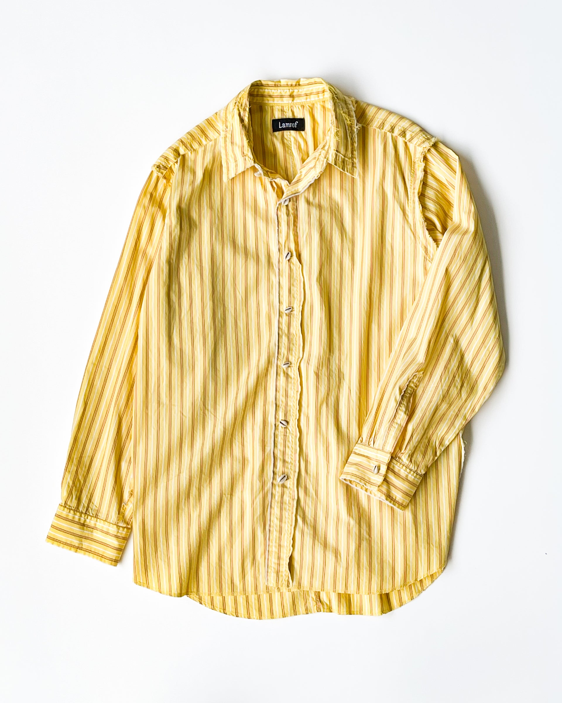 【LAMROF】FARLINE DRESS SHIRT - YELLOW STRIPE