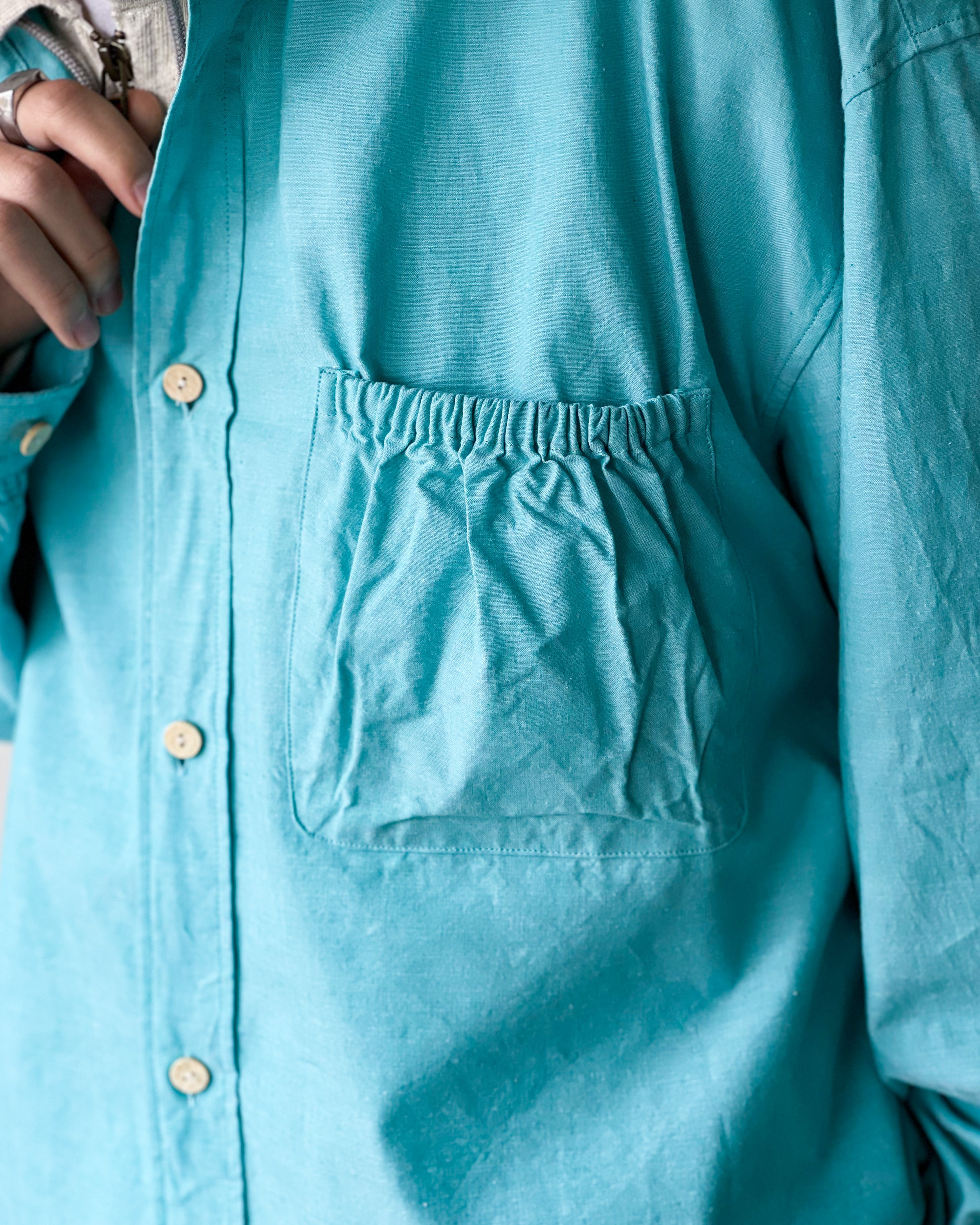 REFOMED】WRIST PATCH WIDE SHIRT 