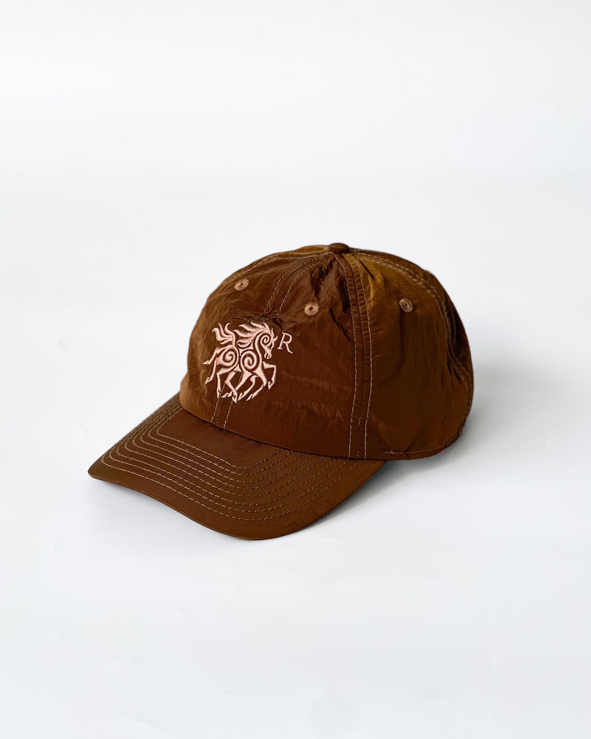 【RANRA】CASCADE BASEBALL HAT HORSE LOGO - BLACK COFFEE