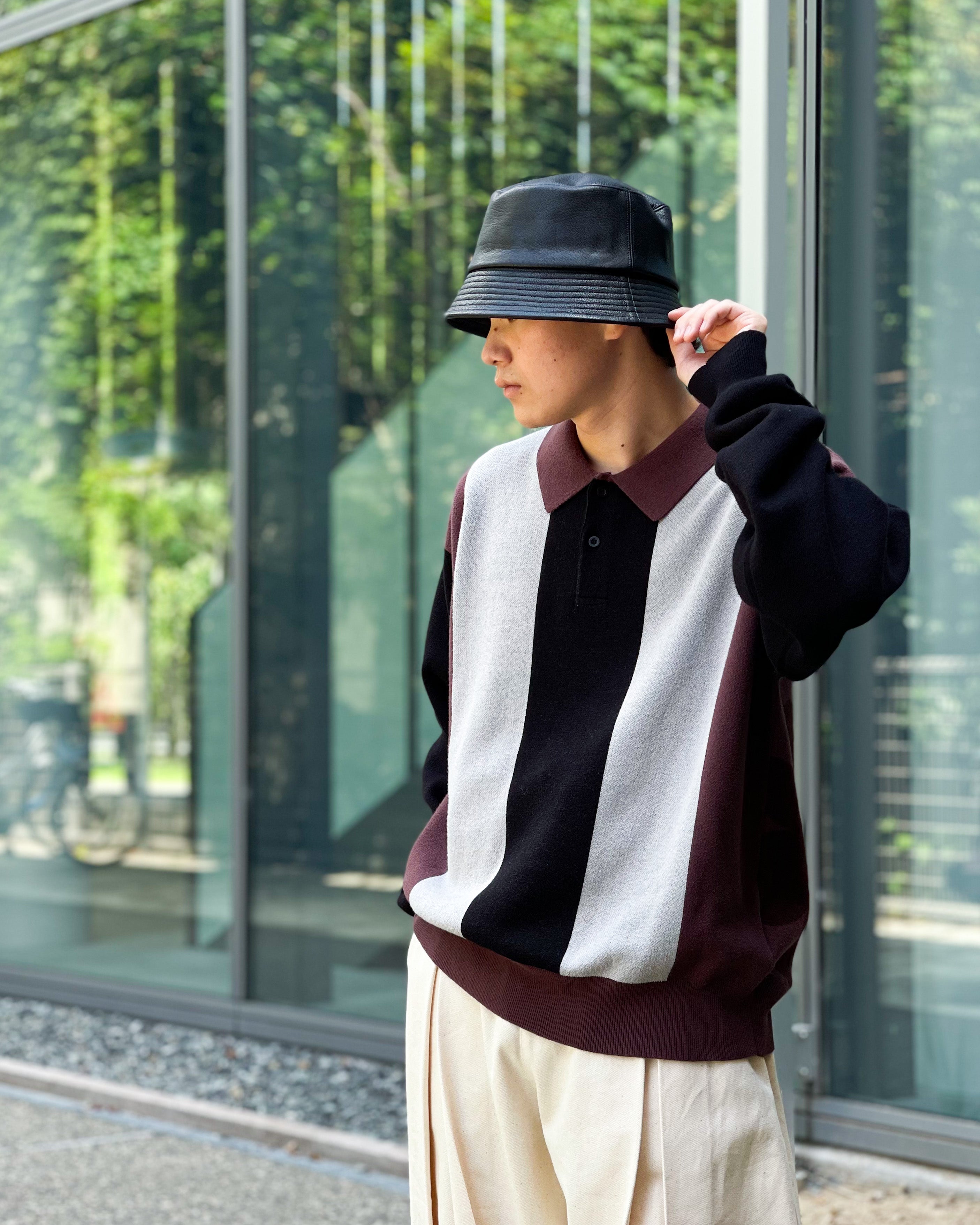 【P.A.M.】FORMS KNIT LS POLO - BIRCH