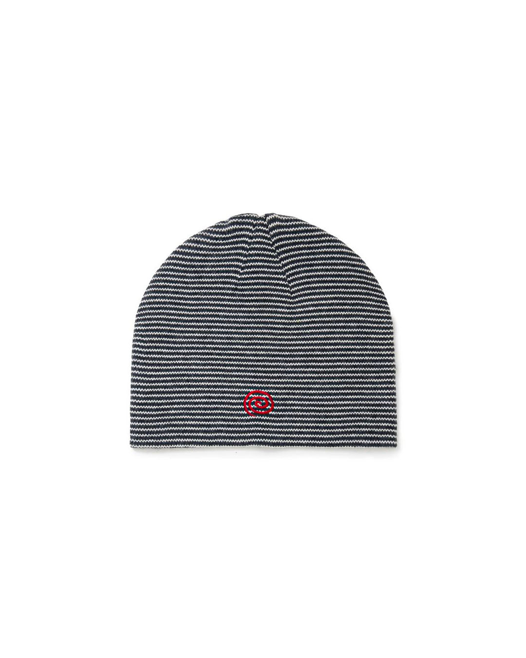 【SOL】KNITTED BORDER BEANIE - BLACK&IVORY